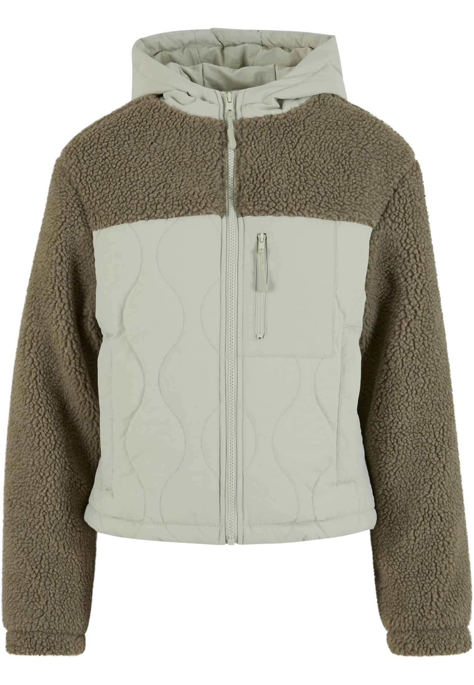 Ladies Sherpa Crinkle Nylon Mix Jacket palegreen/stonegreen 3XL - variant image 7