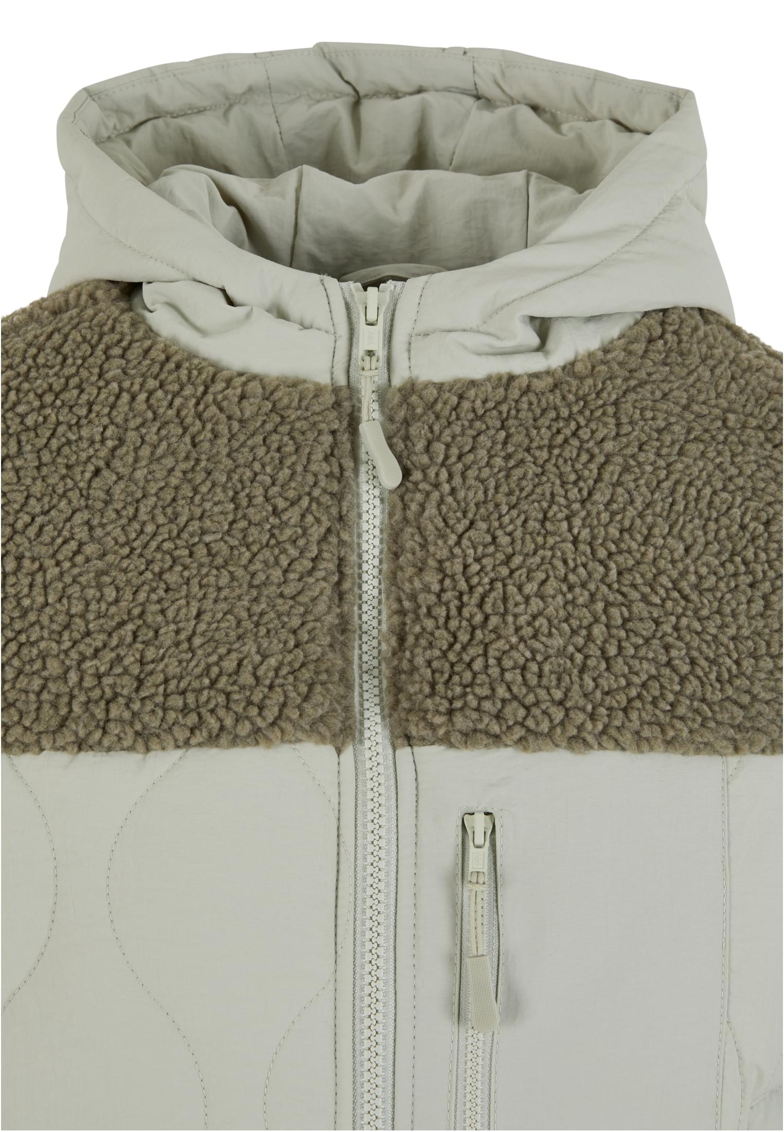 Ladies Sherpa Crinkle Nylon Mix Jacket palegreen/stonegreen 3XL - variant image 9