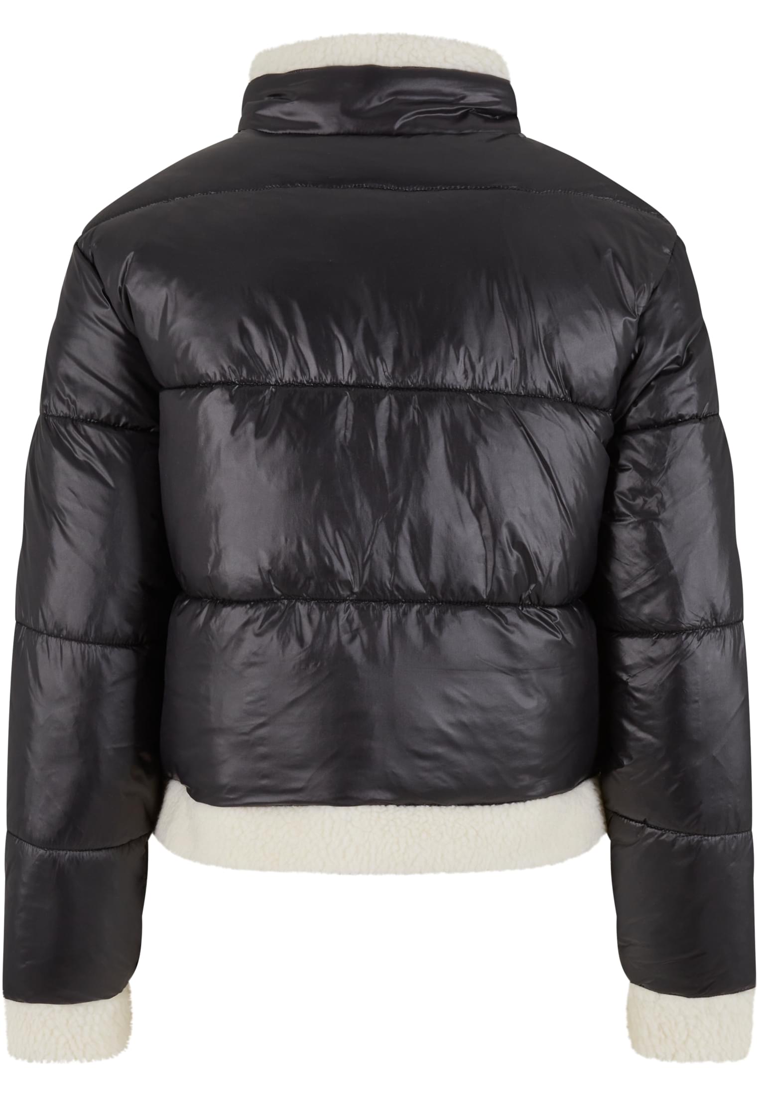 Vêtement Femme Veste Poussière Brillante Recyclée Sherpa Noir/Blanc 3XL
 - variant image 7