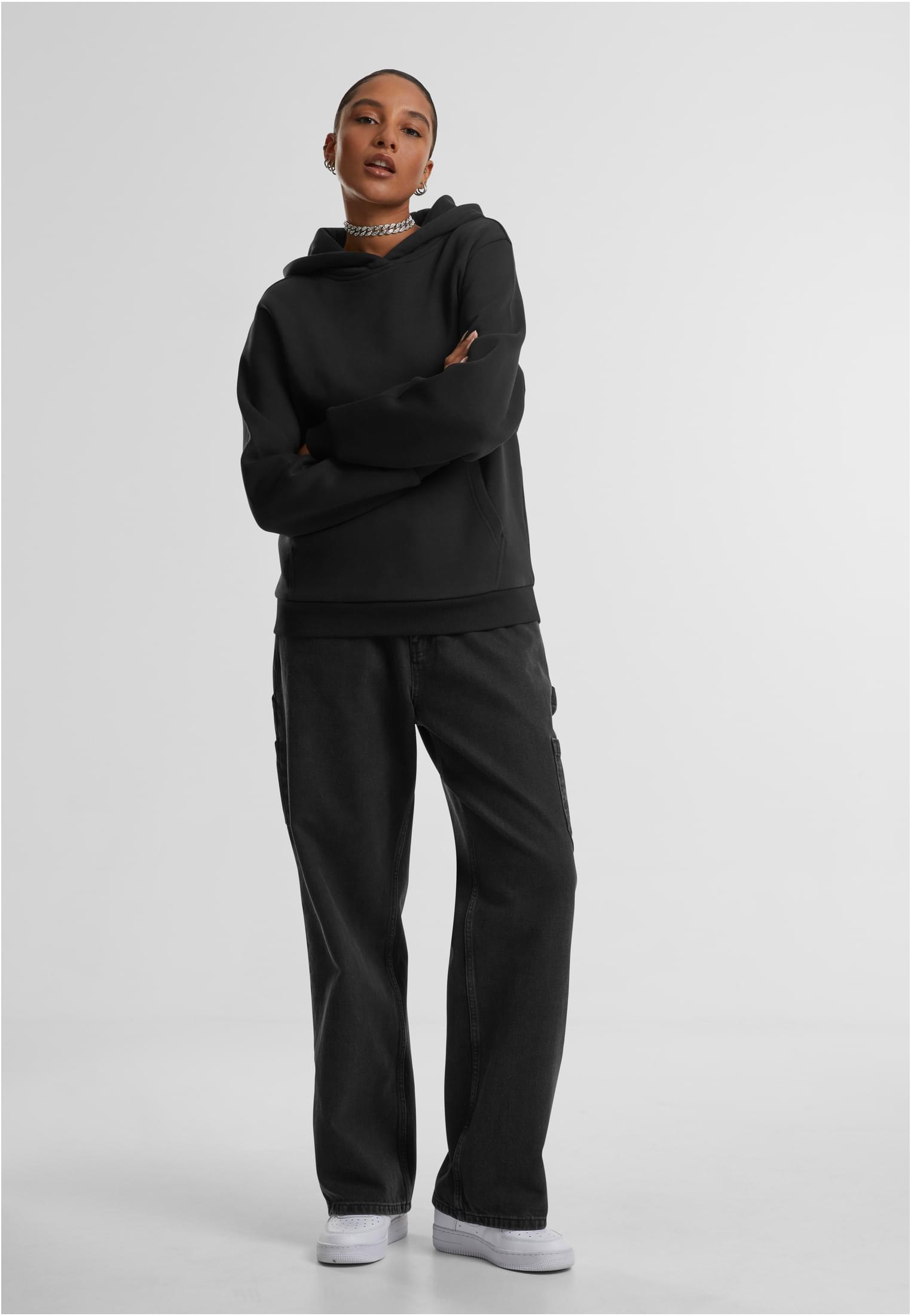 Femmes Hoodie Doux Noir 3XL
 - variant image 6