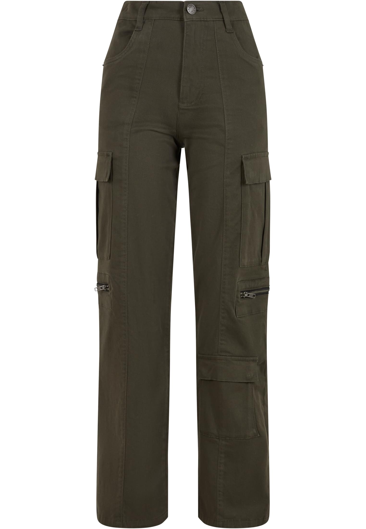 Pantalones de utilidad holgados para mujer de pana elástica negraolive 26
 - variant image 5