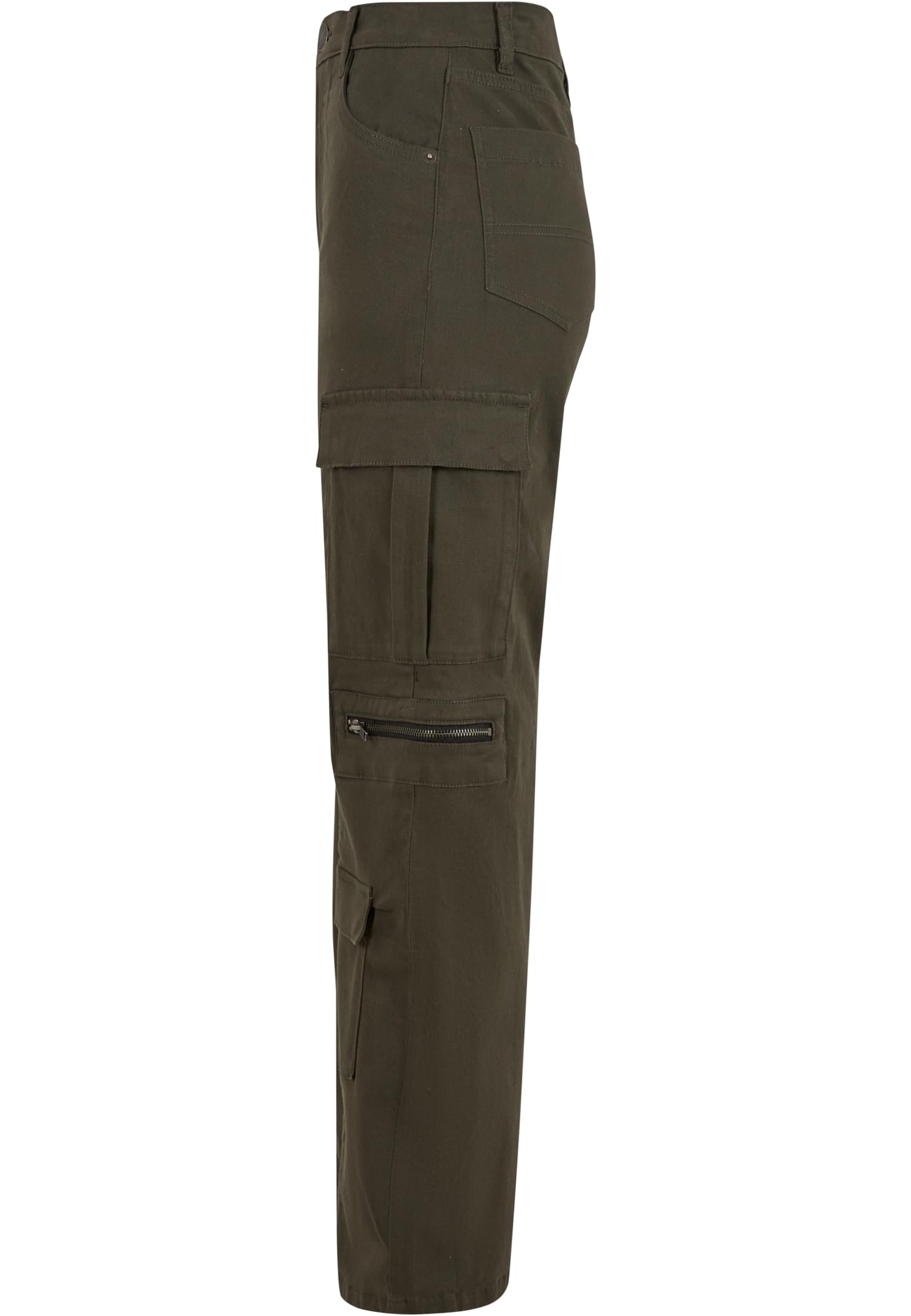 Pantalones de utilidad holgados para mujer de pana elástica negraolive 26
 - variant image 6