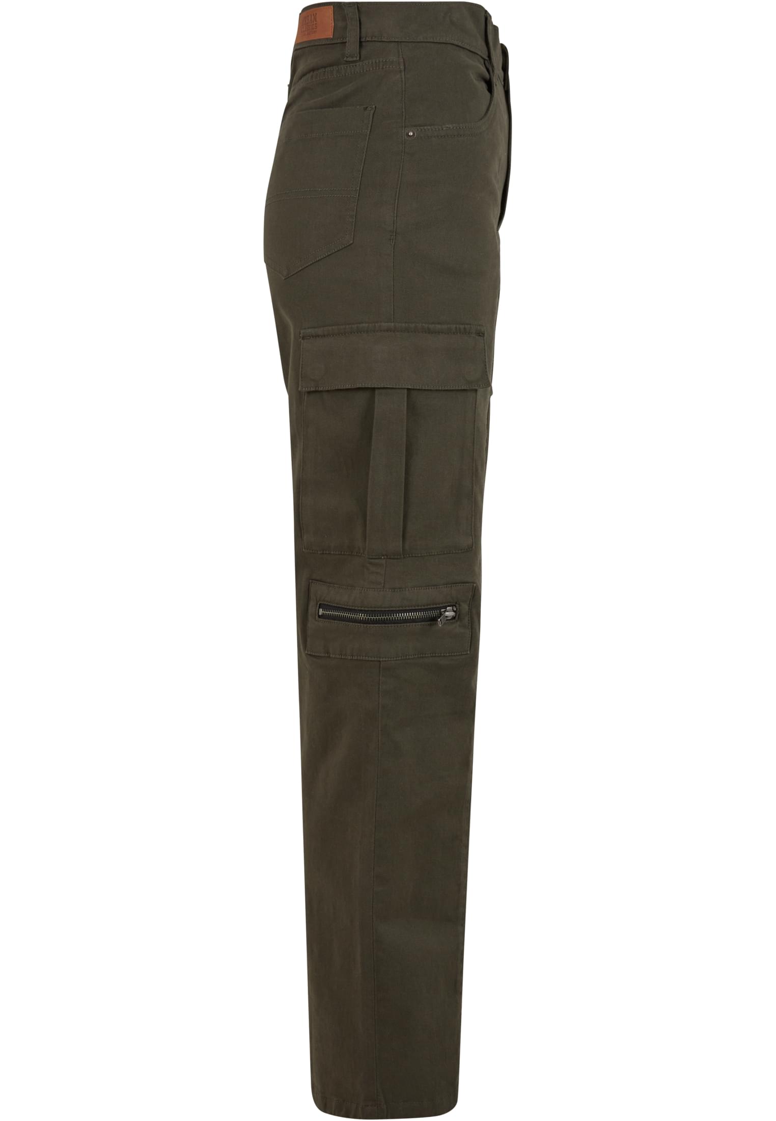 Pantalones de utilidad holgados para mujer de pana elástica negraolive 26
 - variant image 8