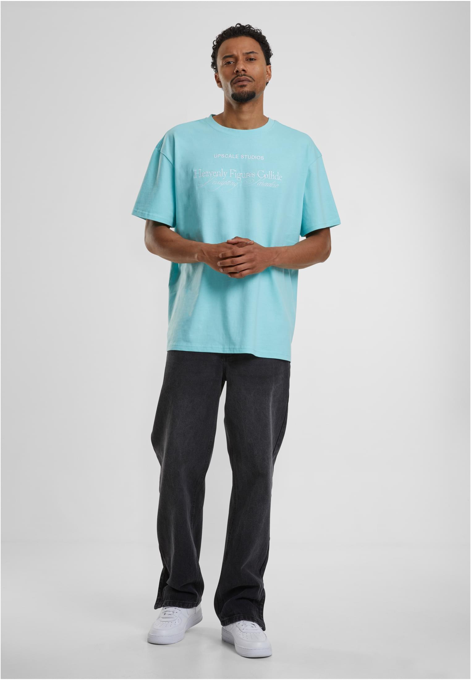 天上的人物相撞 沉重的超大号 T 恤 碧绿色 3XL
 - variant image 2