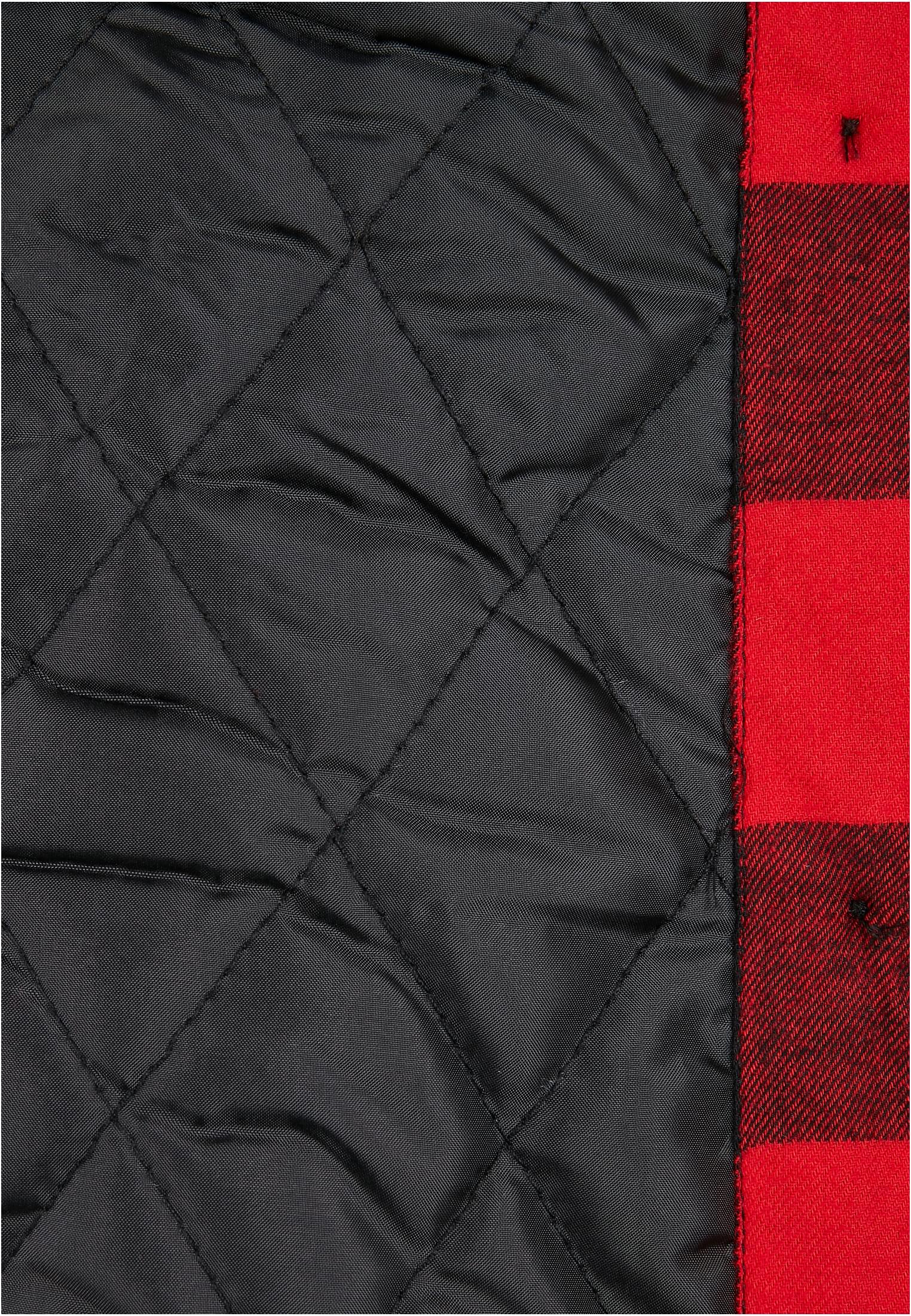 Ladies Flanell Padded Overshirt black/red 3XL - variant image 6