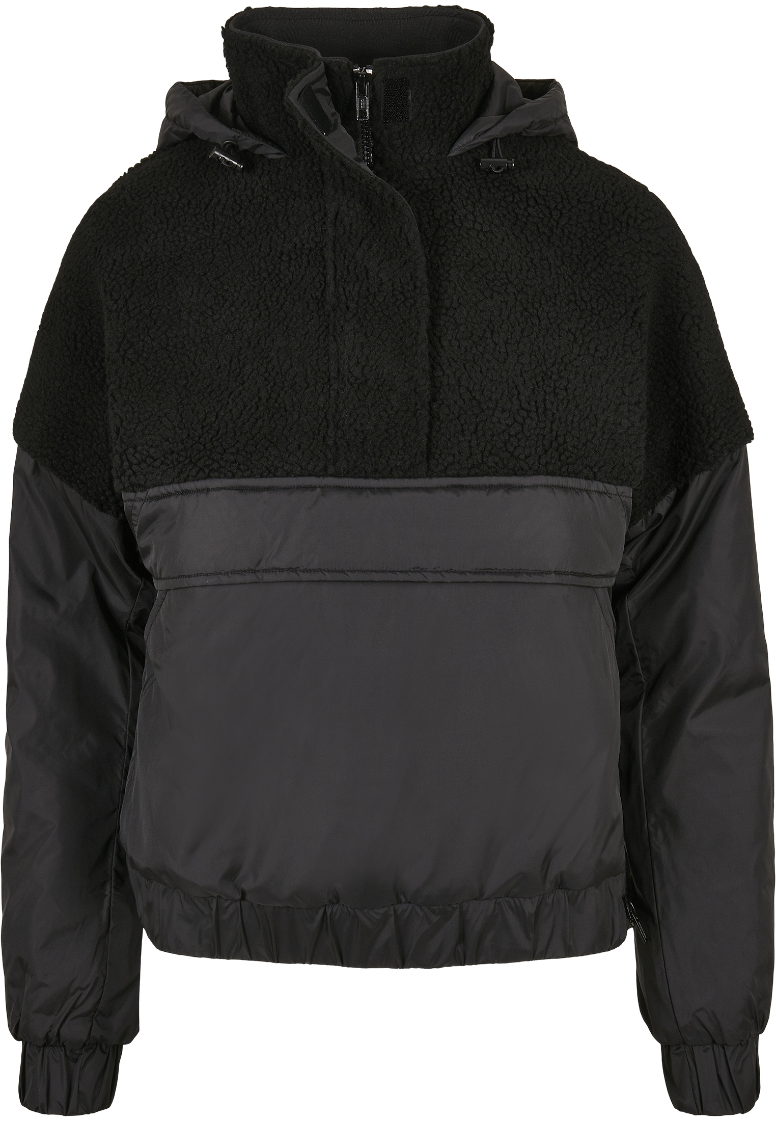 Ladies Sherpa Mix Pull Over Jacket black/black 3XL - variant image 5