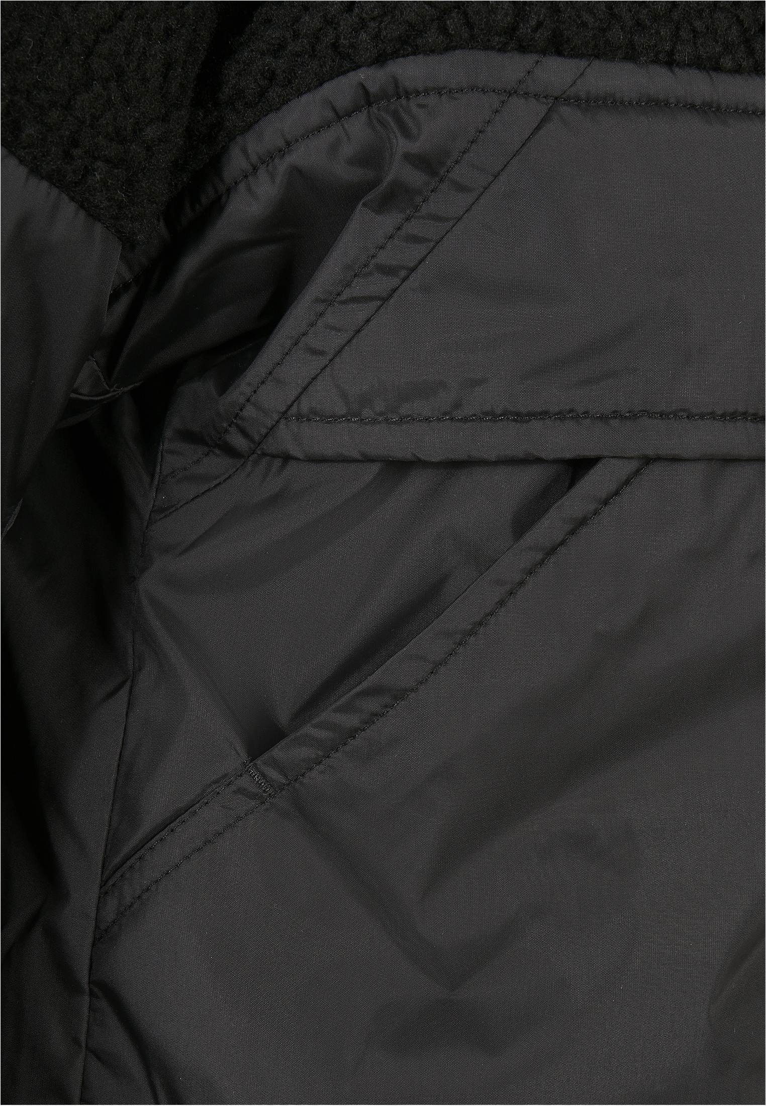 Ladies Sherpa Mix Pull Over Jacket black/black 3XL - variant image 10