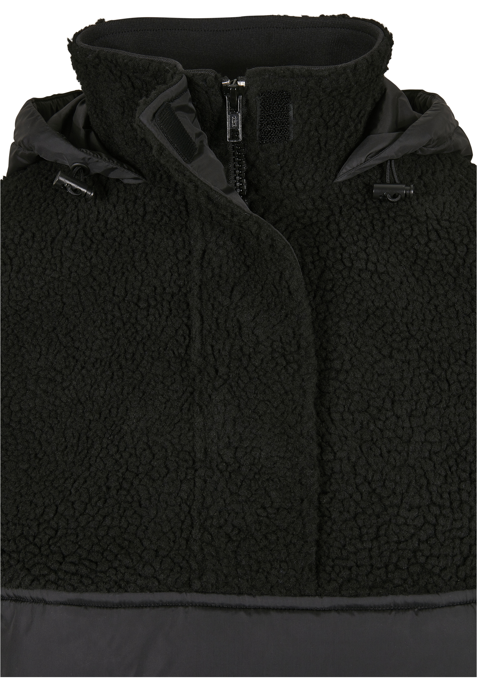 Ladies Sherpa Mix Pull Over Jacket black/black 3XL - variant image 7