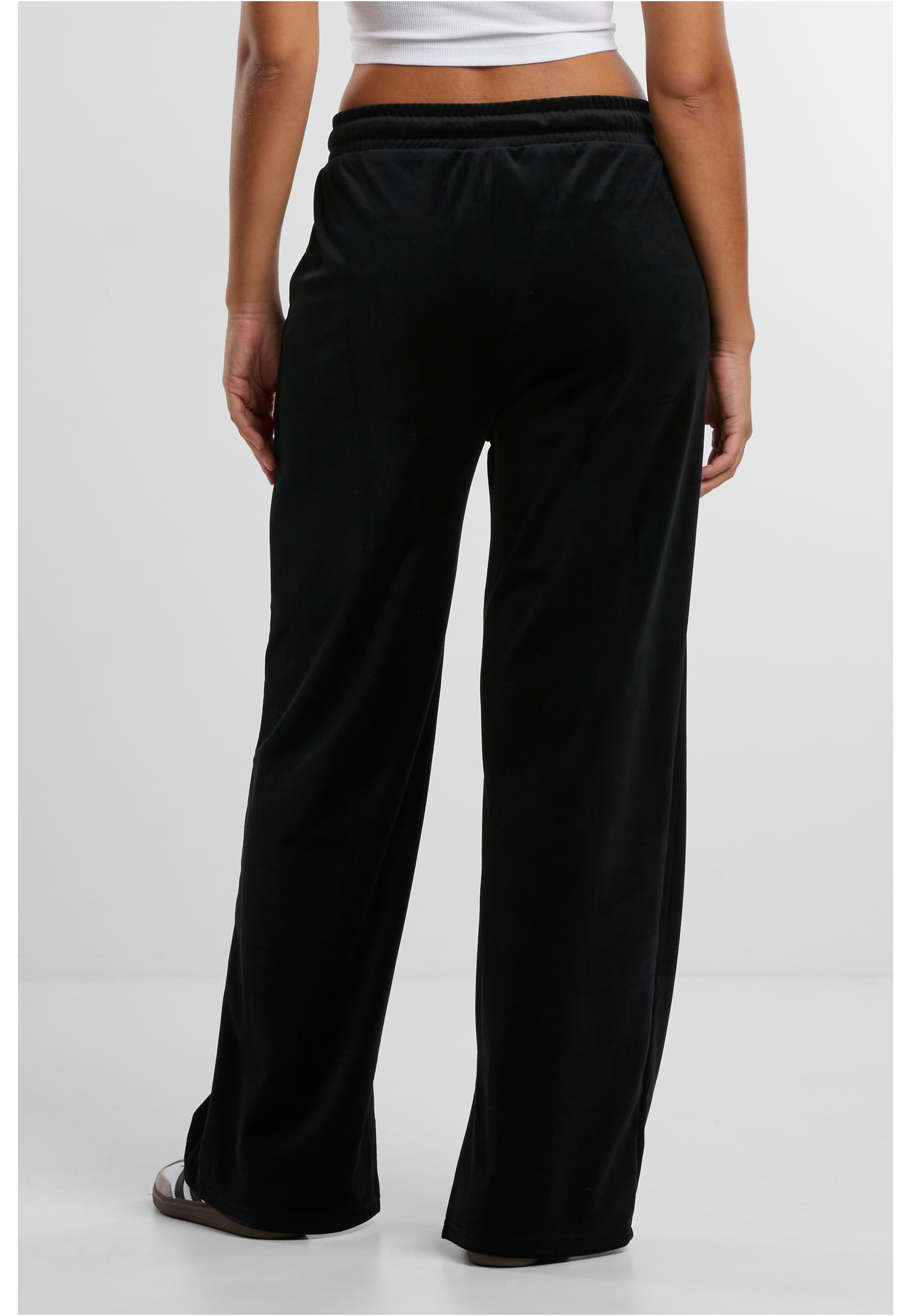Ladies Velvet Sweatpants black 3XL - variant image 2