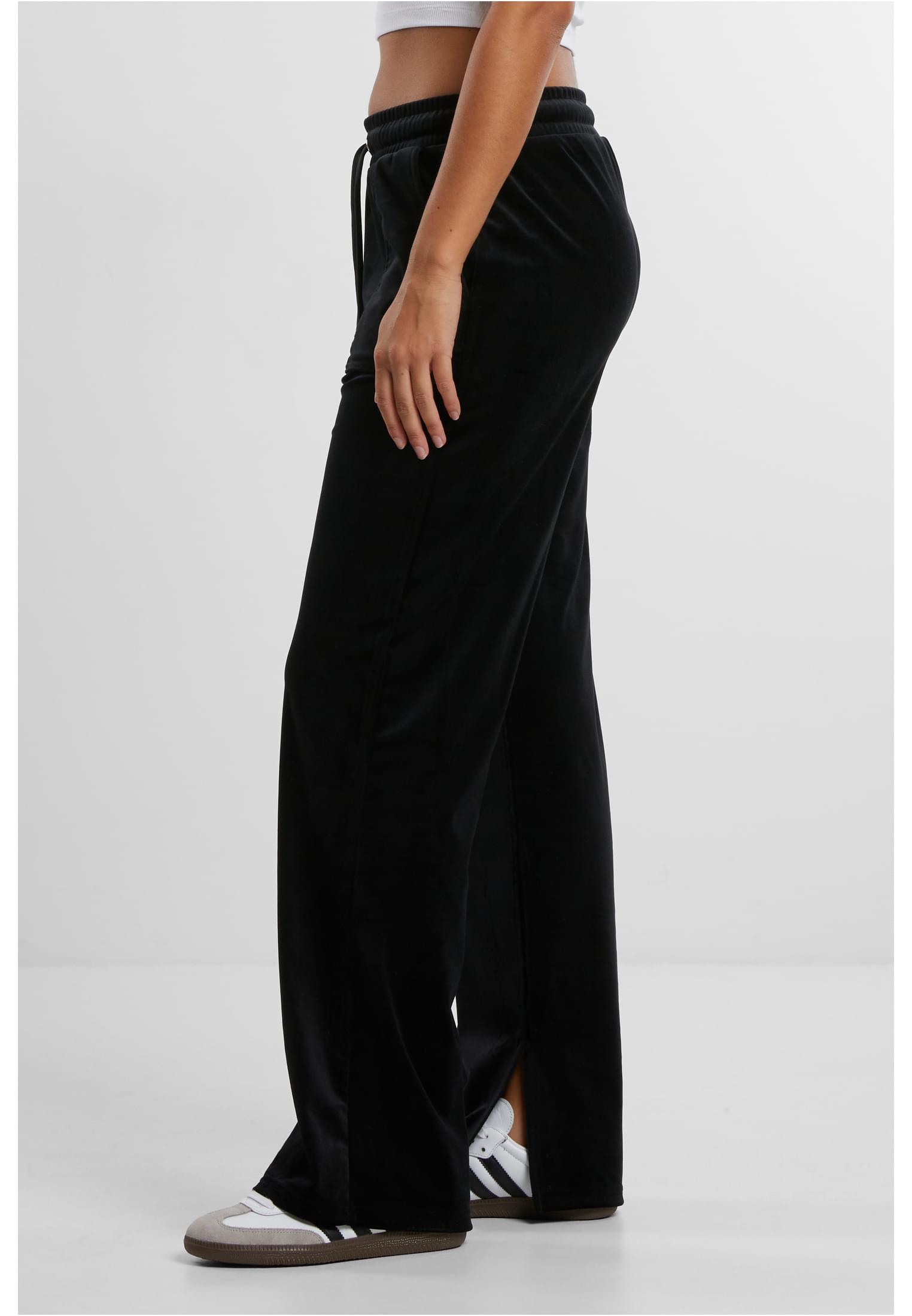 Ladies Velvet Sweatpants black 3XL - variant image 1