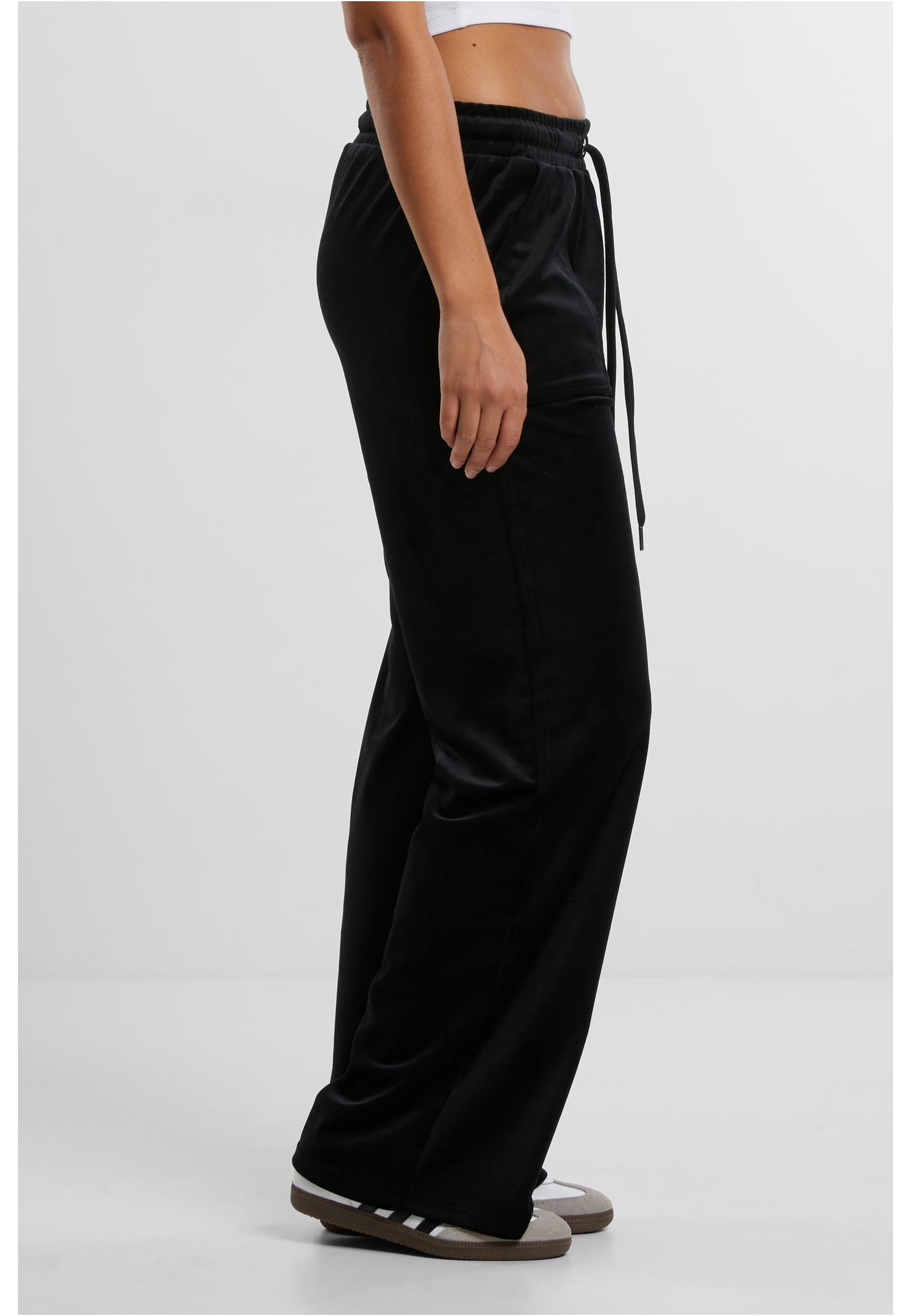 Ladies Velvet Sweatpants black 3XL - variant image 3