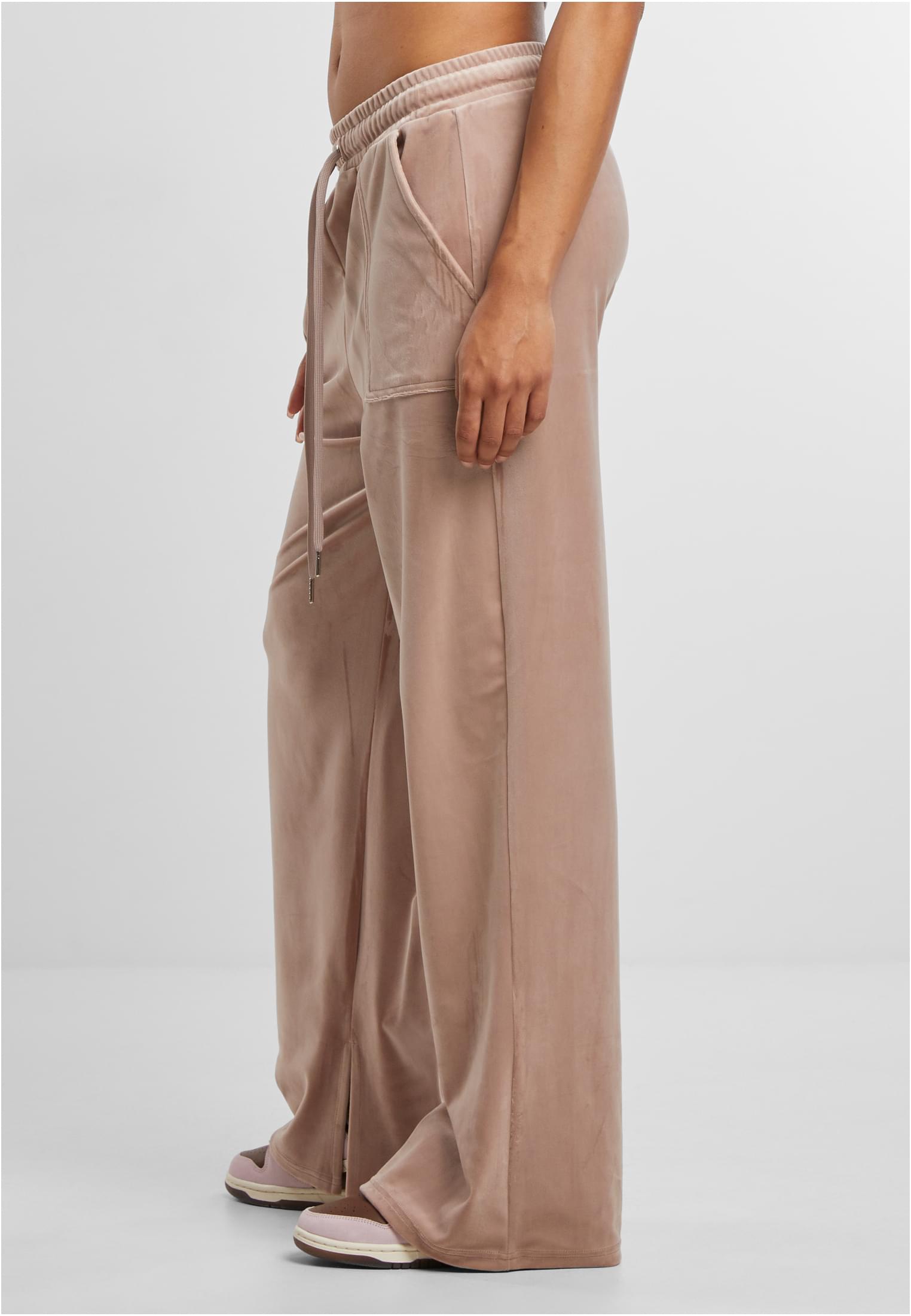 Ladies Velvet Sweatpants duskrose 3XL - variant image 1