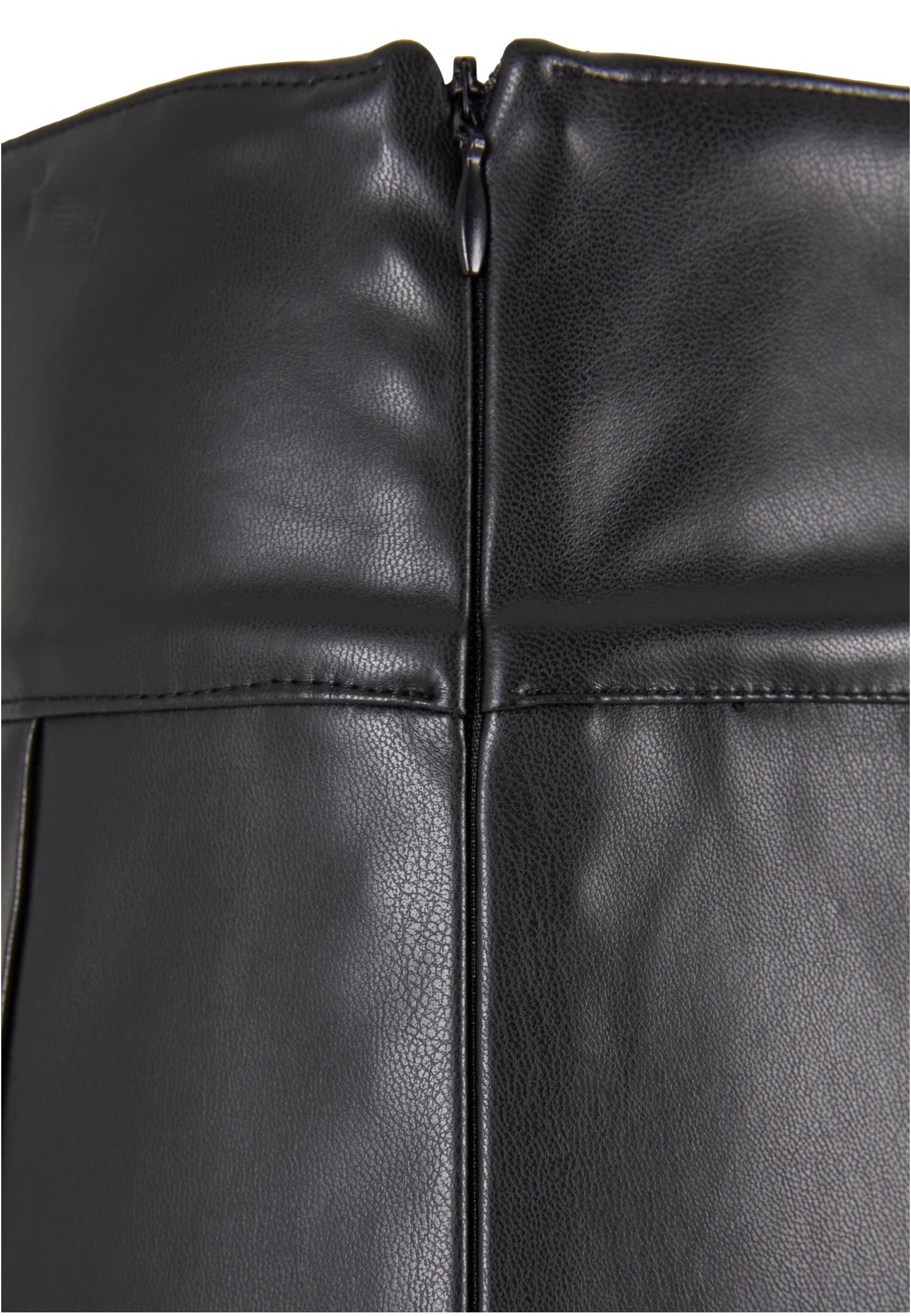 Ladies Synthetisches Leder geforrnter Rock schwarz L
 - variant image 11
