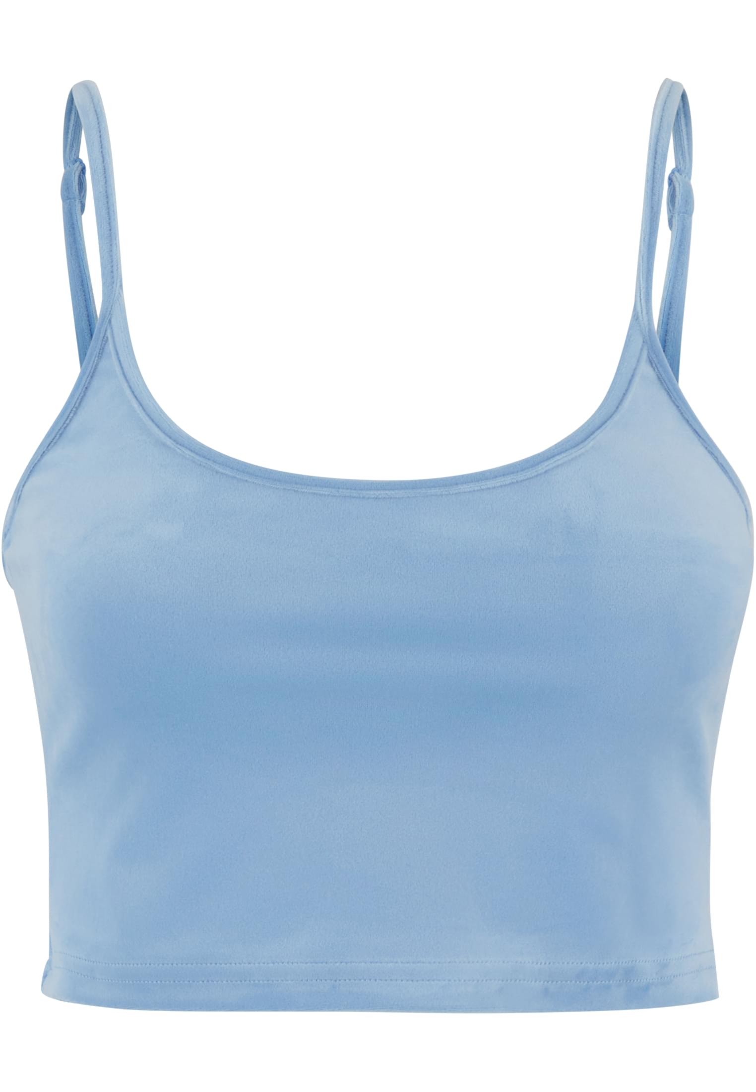 Ladies Short Velvet Top powderblue 3XL - variant image 3