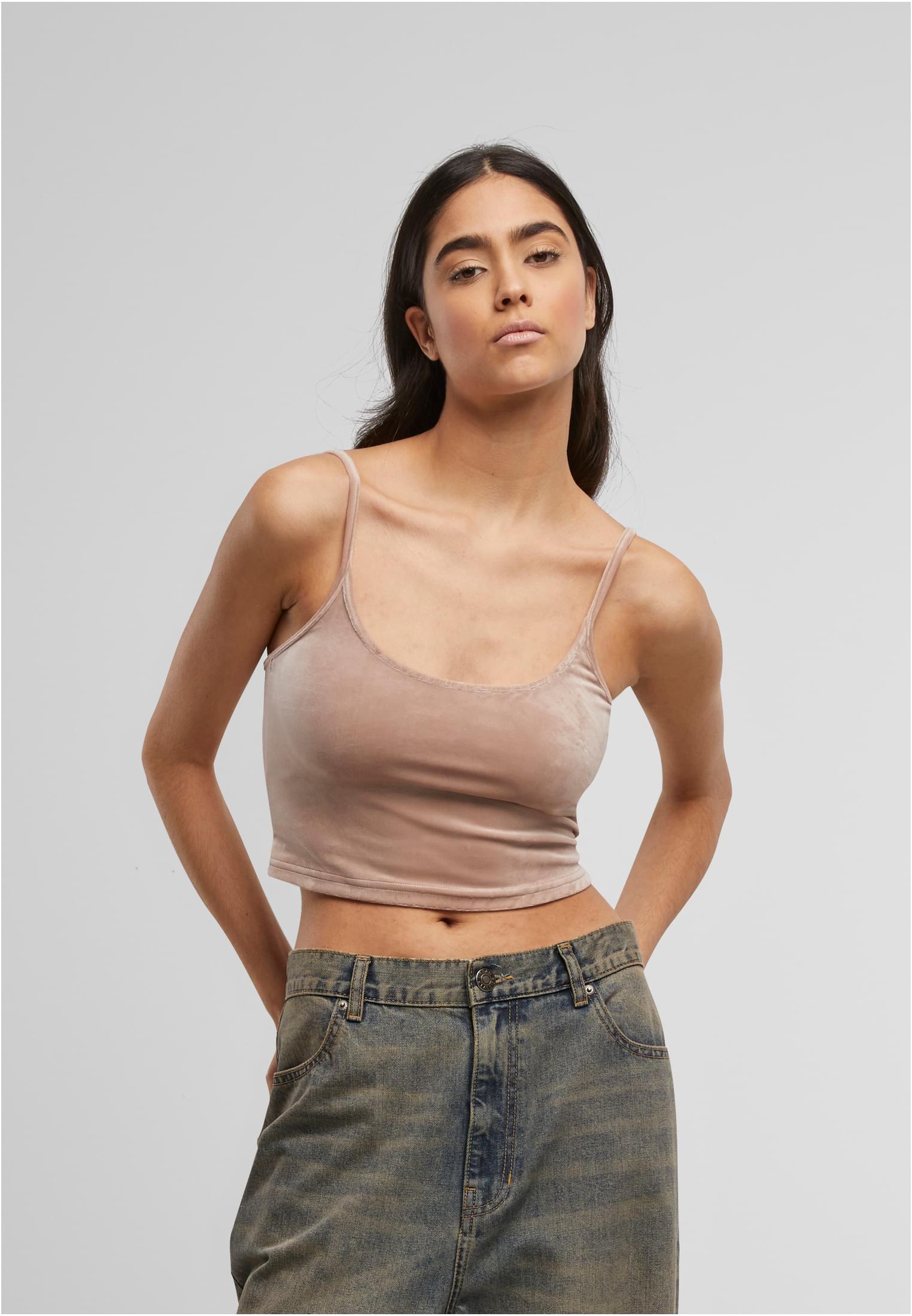 Ladies Short Velvet Top duskrose 3XL - alternate variant 2