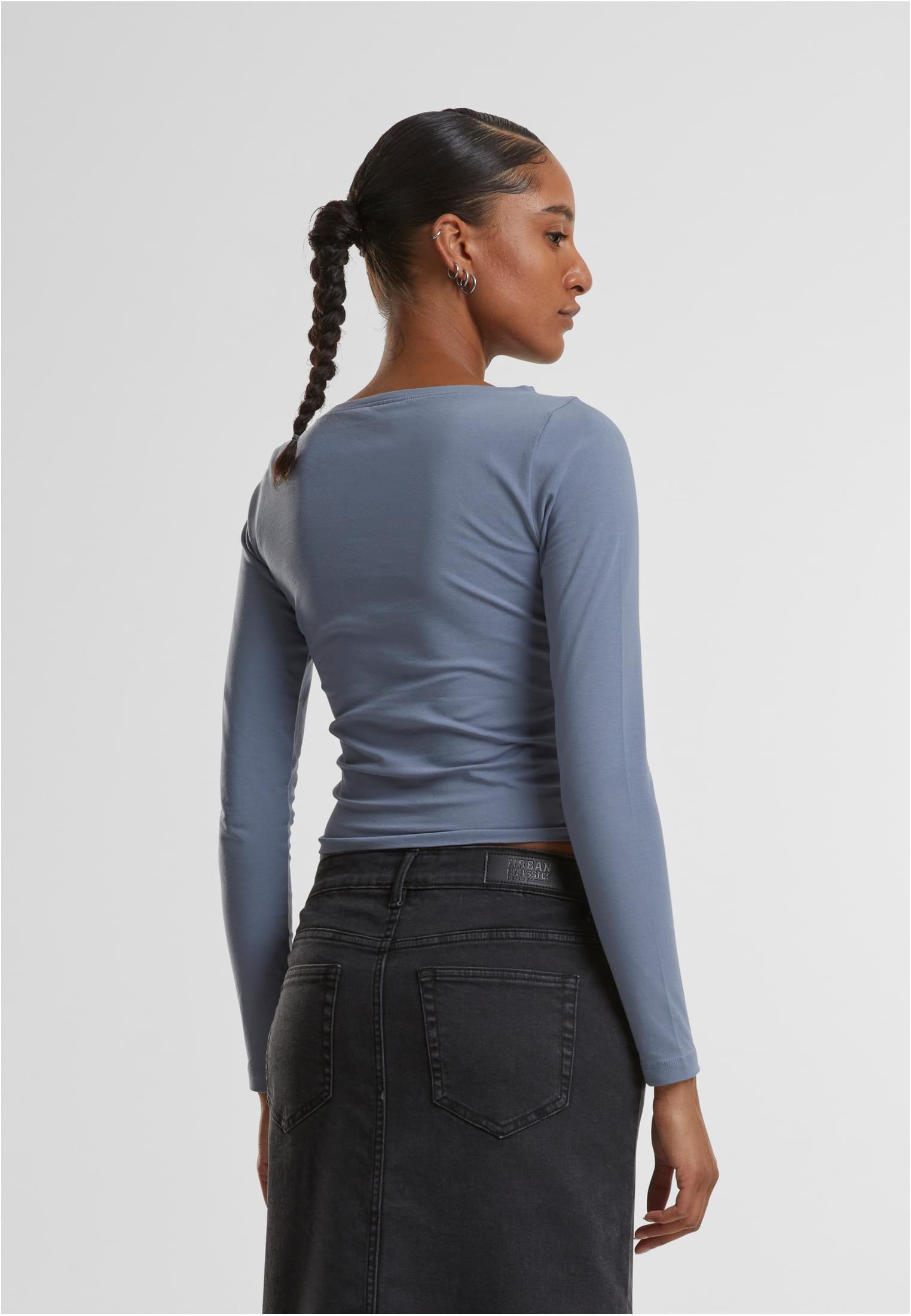 Ladies Ruffled Super Slim Longsleeve cloudsky 3XL - variant image 1