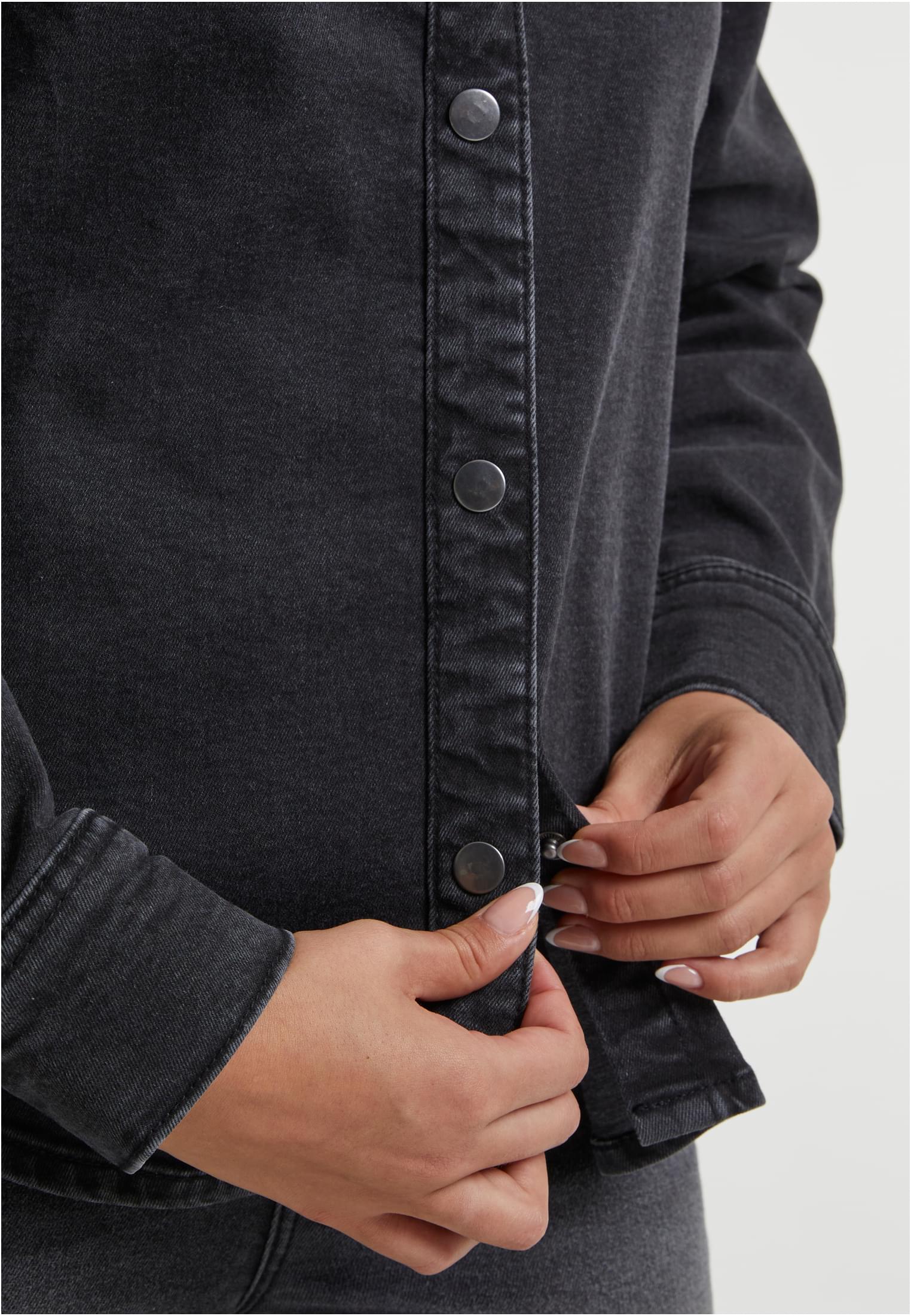Ladies Denim Shirt black washed 3XL - variant image 4