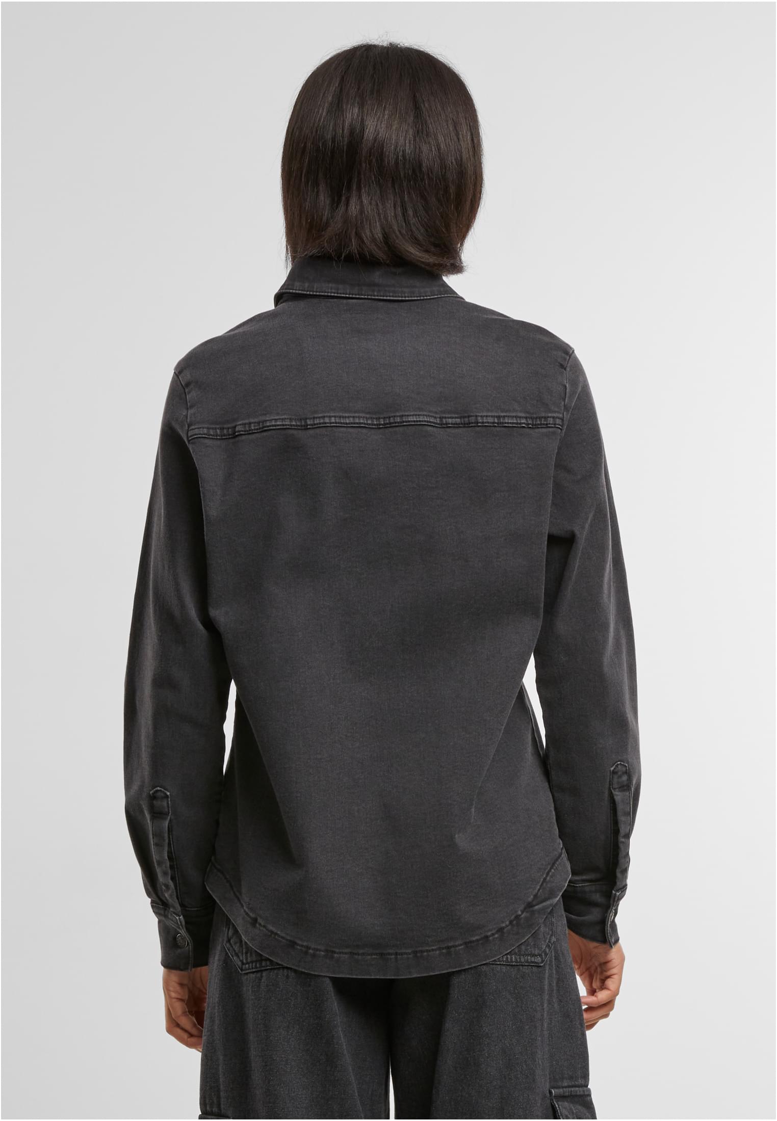 Ladies Denim Shirt black washed 3XL - variant image 2