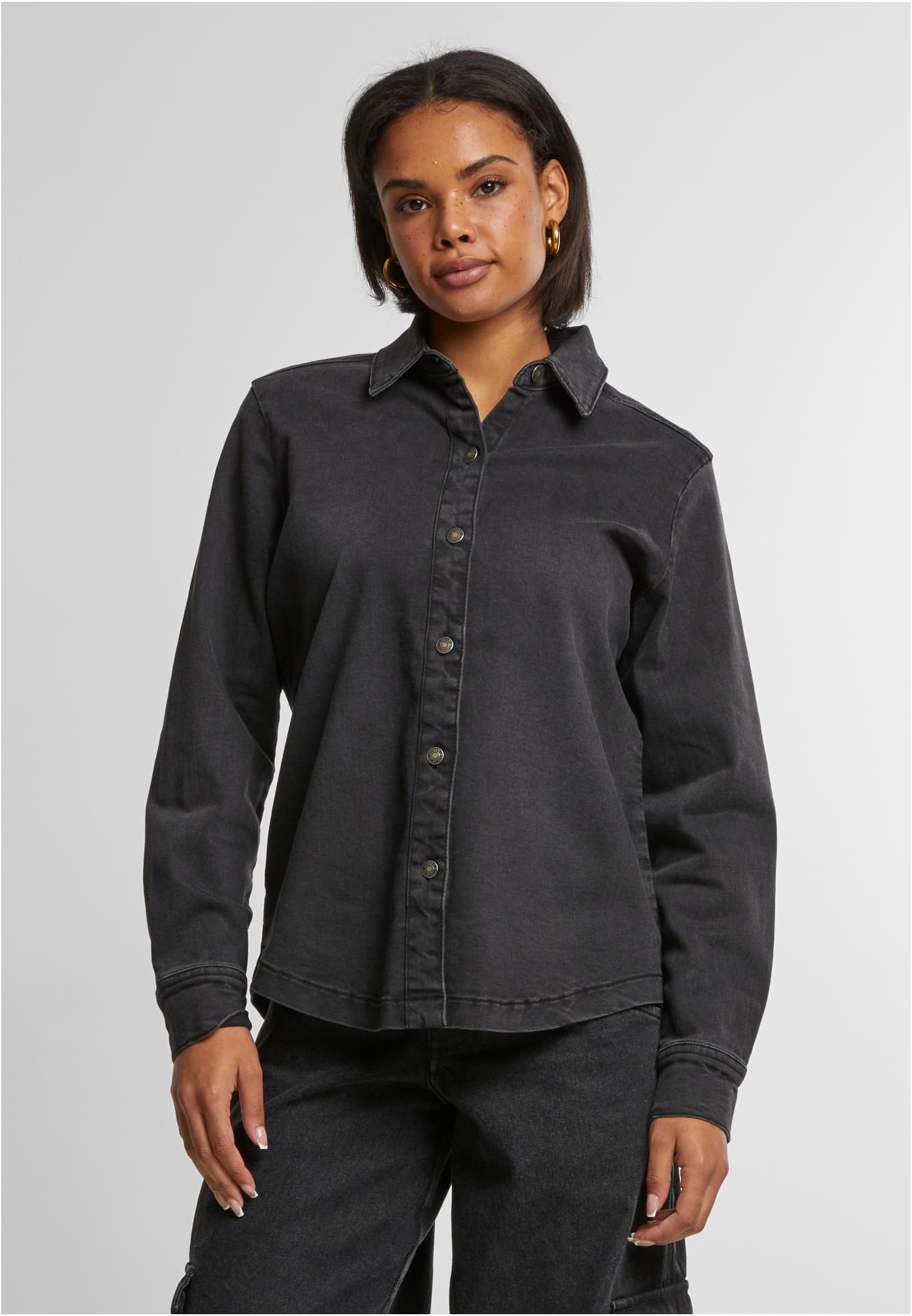 Ladies Denim Shirt black washed 3XL - alternate variant 1