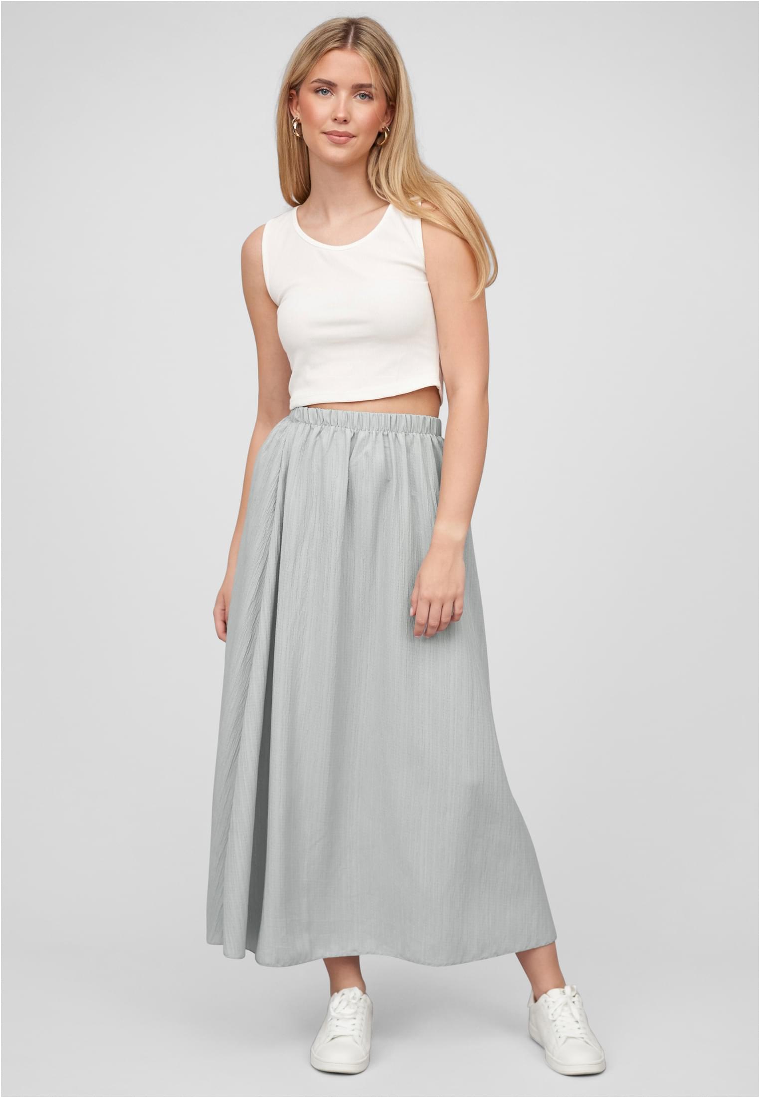 Cloud5ive Damen Longform Rock mit Strukturmuster und Gummibund - related product back image 7