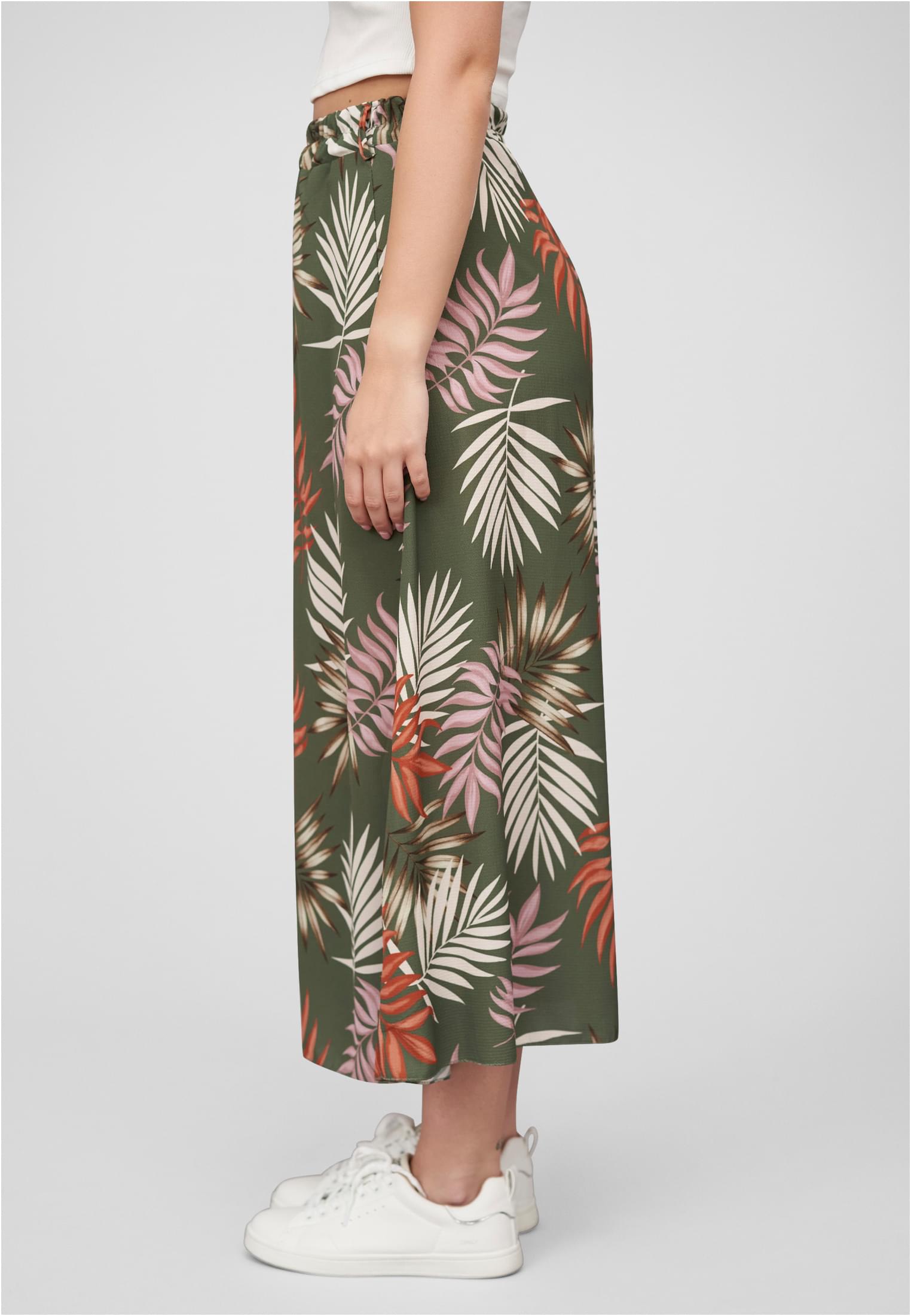 Cloud5ive Damen Longform Rock mit Allover Blätter Print green L - alternate variant 1