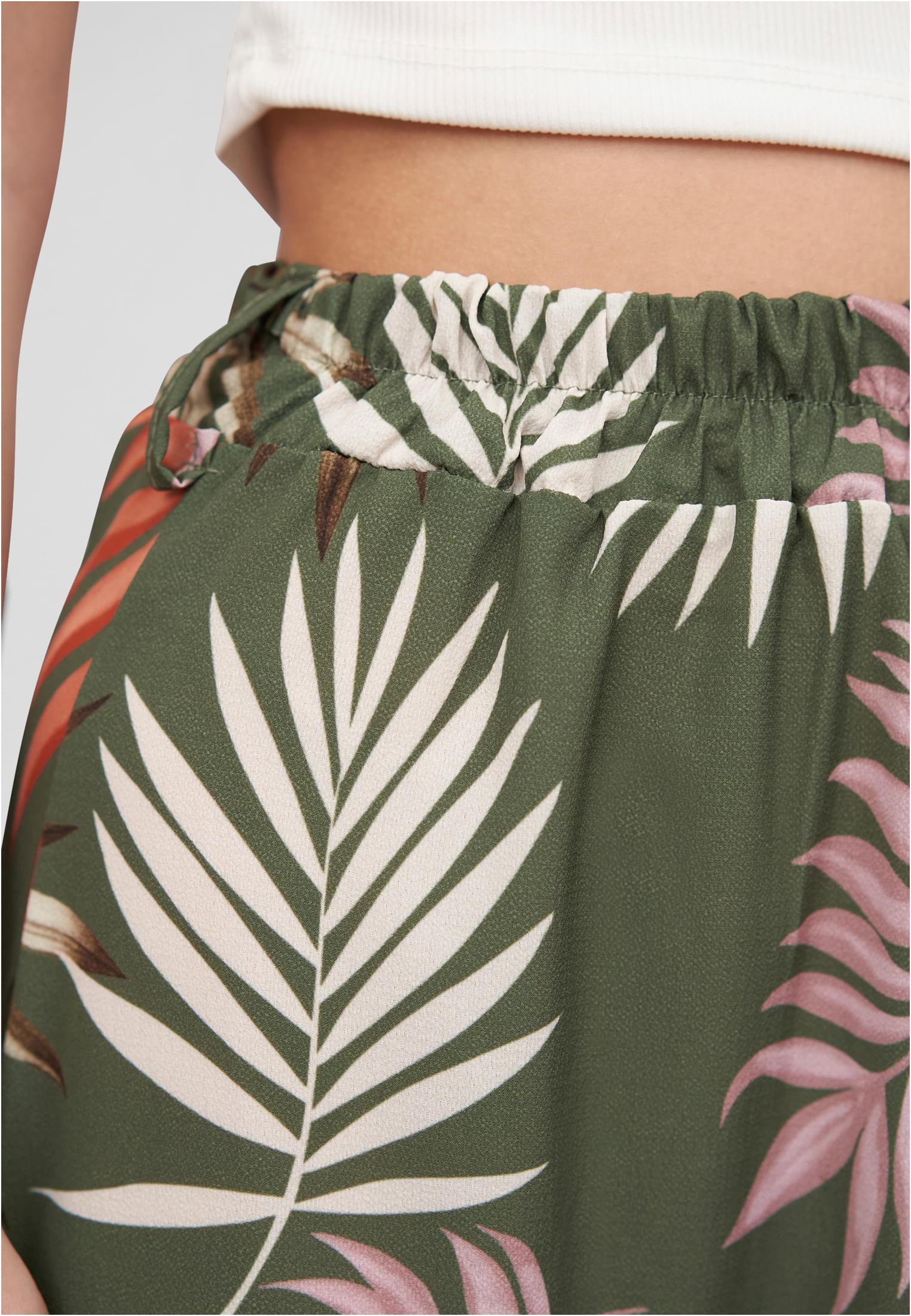 Cloud5ive Damen Longform Rock mit Allover Blätter Print green L - variant image 3