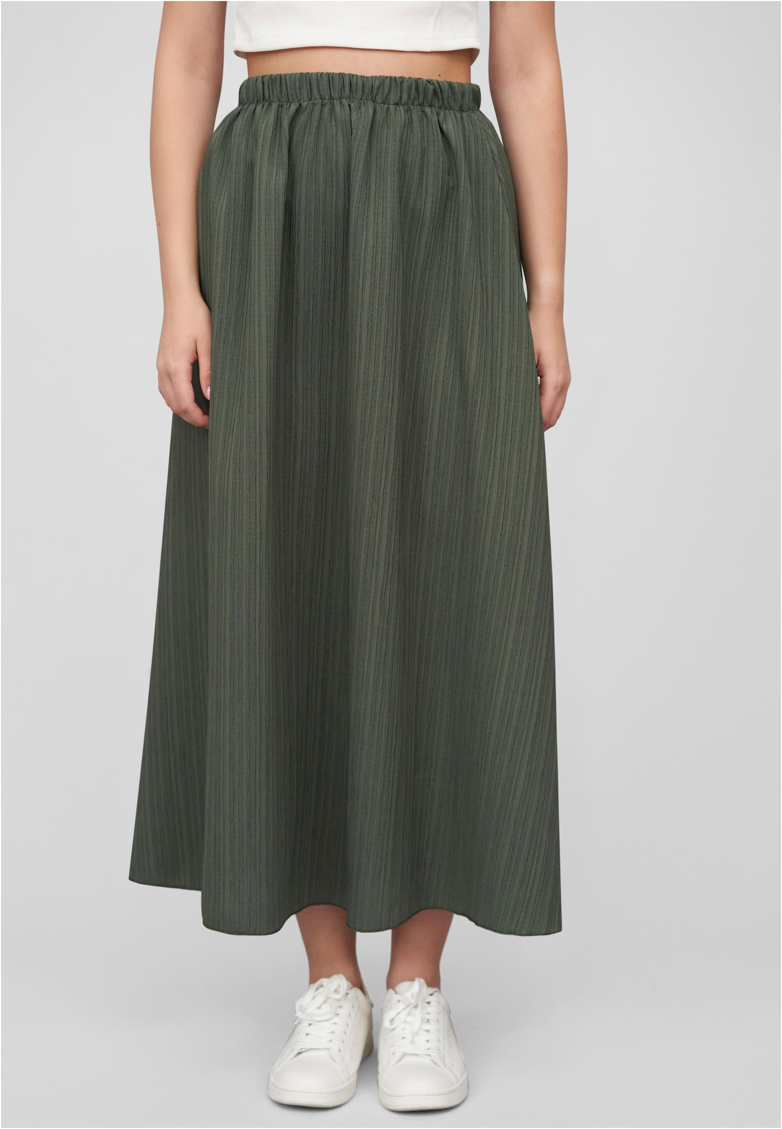 Cloud5ive Damen Longform Rock mit Strukturmuster und Gummibund green L - alternate variant 1