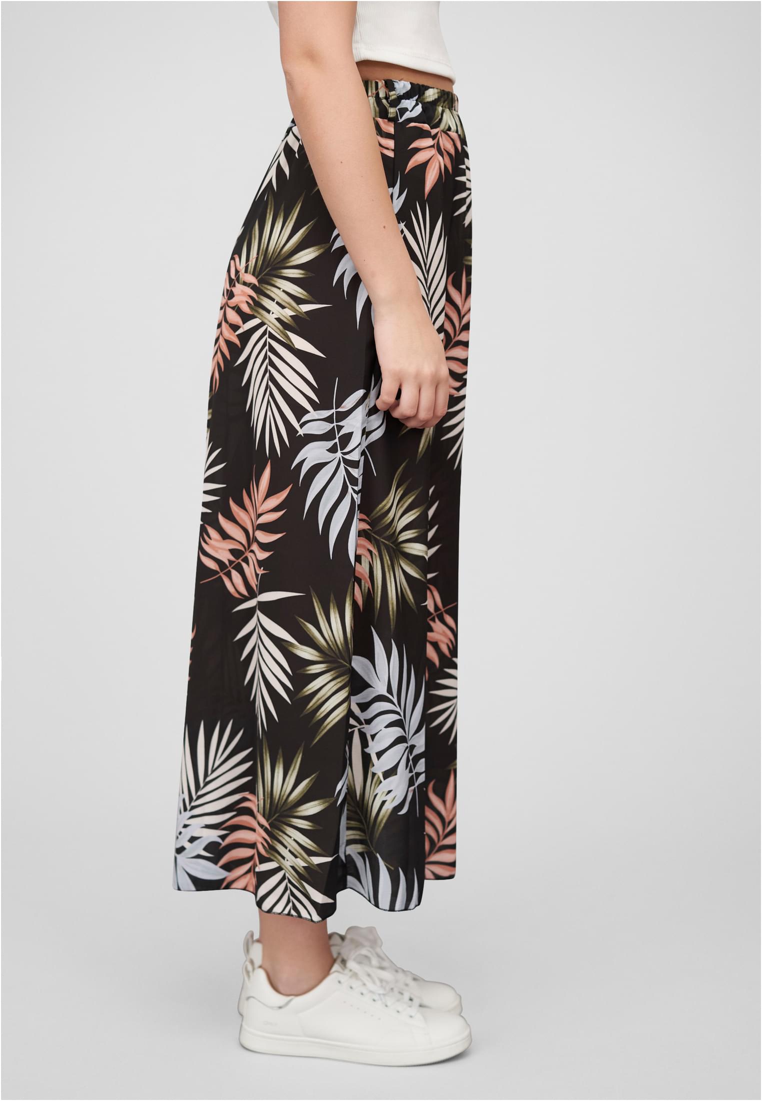 Cloud5ive Damen Longform Rock mit Allover Blätter Print black L - variant image 2