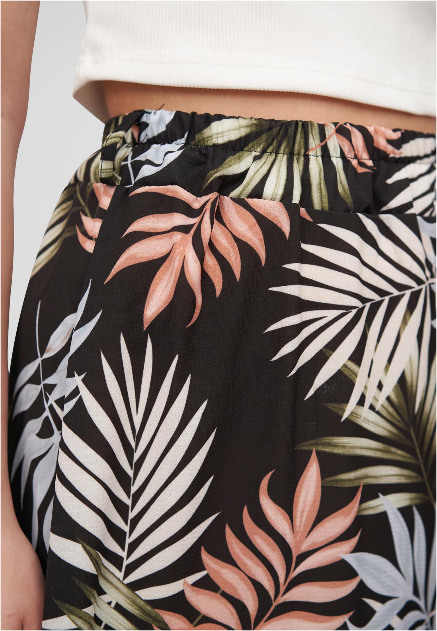 Cloud5ive Damen Longform Rock mit Allover Blätter Print black L - variant image 3