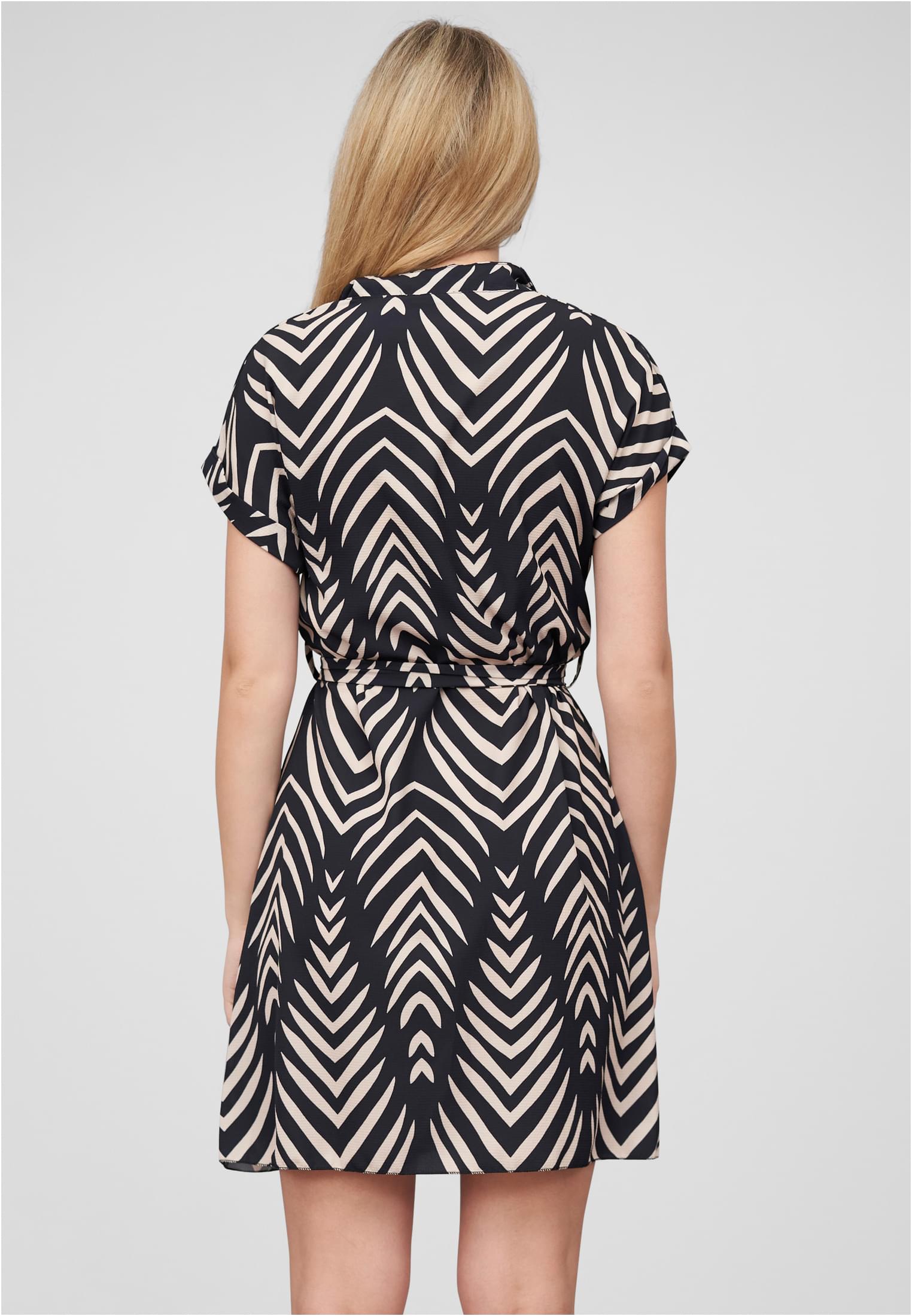 Cloud5ive Damen T-Shirt Kleid mit Turn-Up Ärmel und All Over Print navy blue L - variant image 2