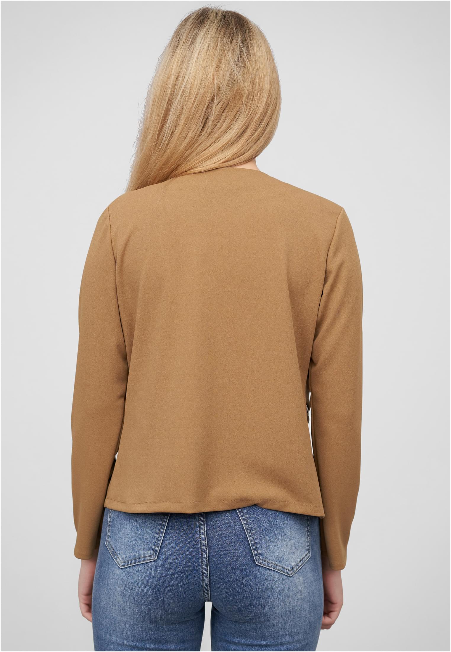 Cloud5ive Damen Blazer mit 2-Zip-Pockets und Reverskragen brown L - variant image 2