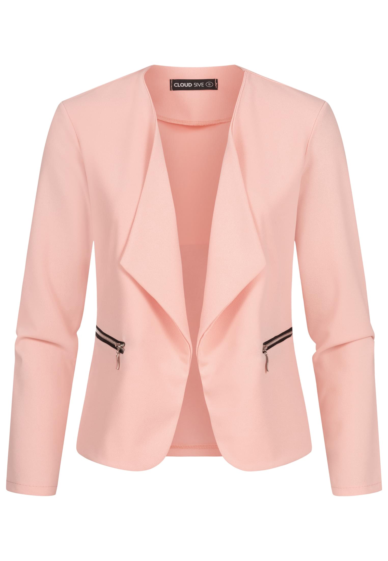 Cloud5ive Damen Blazer mit 2-Zip-Pockets und Reverskragen rose L - variant image 5