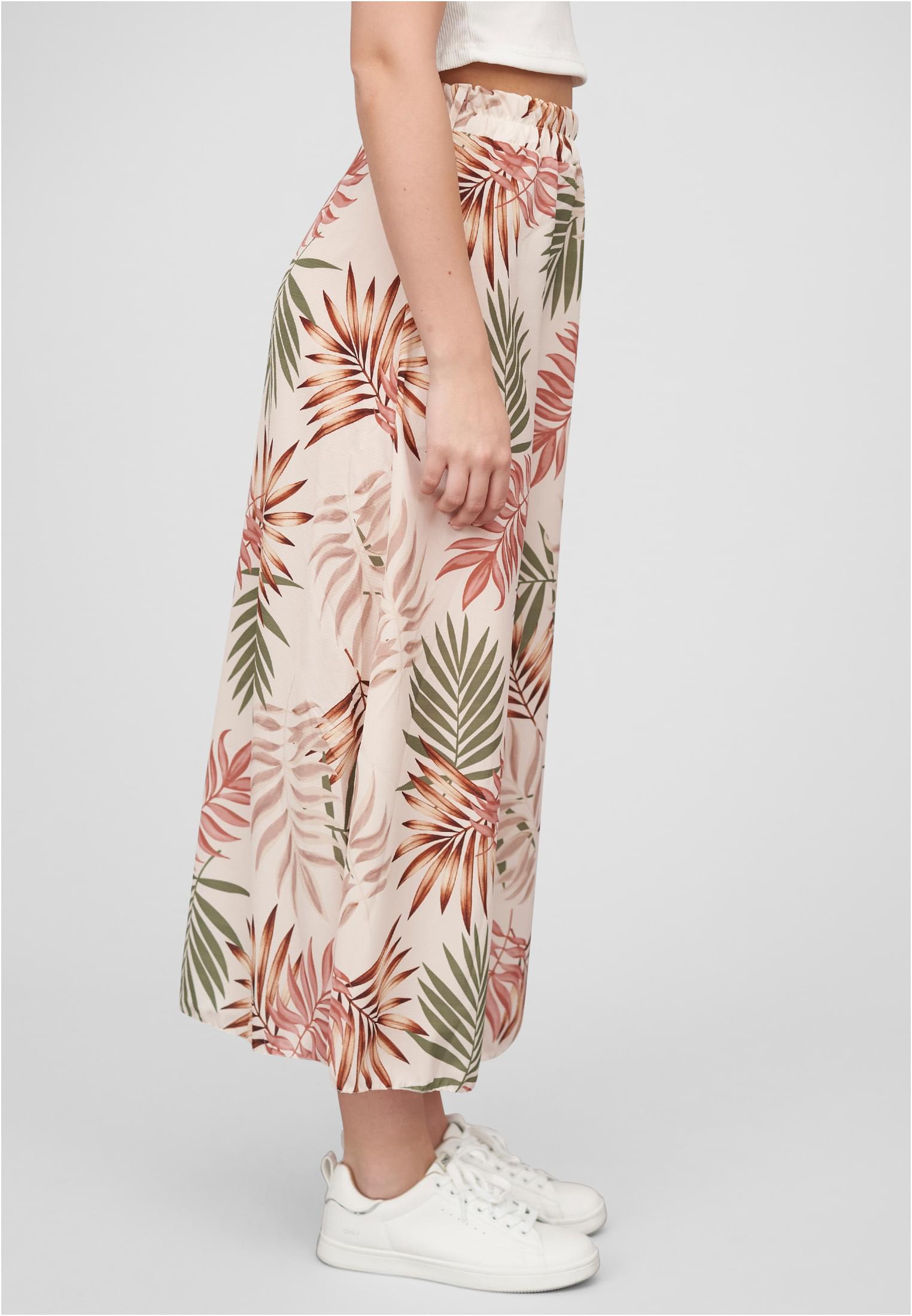 Cloud5ive Damen Longform Rock mit Allover Blätter Print white L - variant image 2