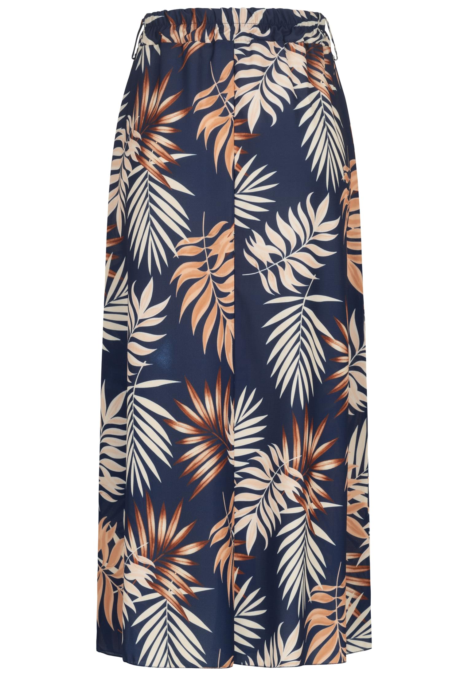 Cloud5ive Damen Longform Rock mit Allover Blätter Print navy blue L - variant image 6