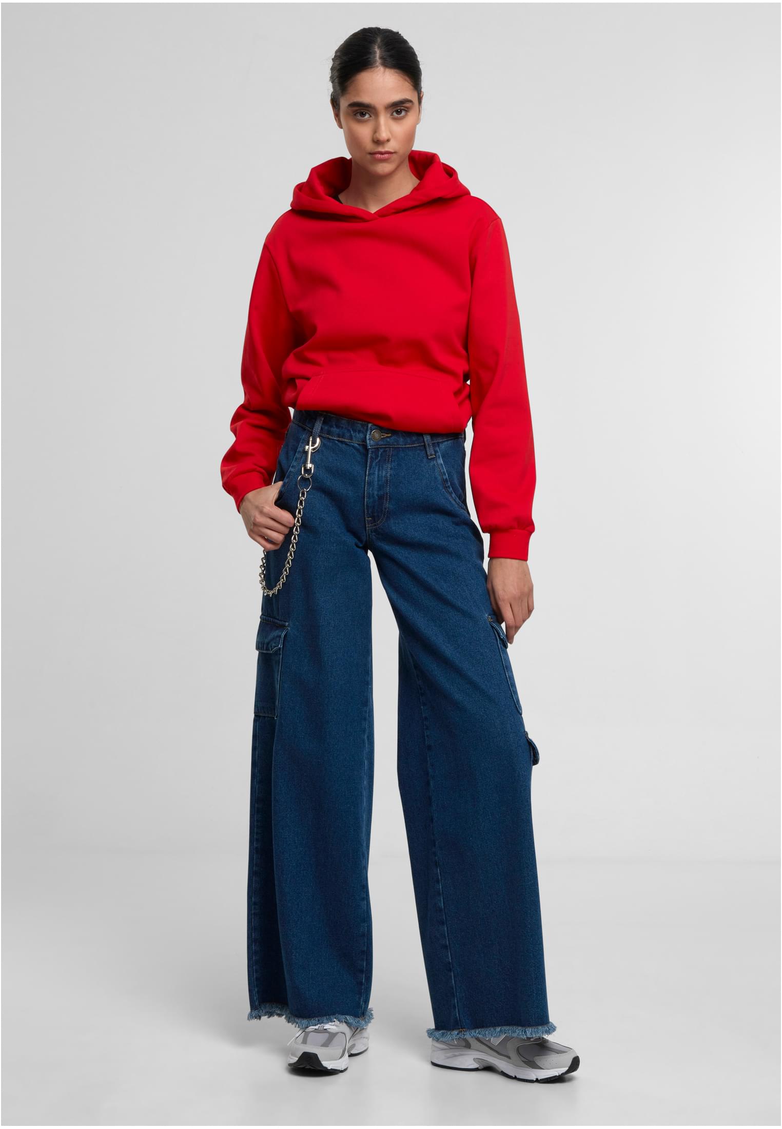 Veste à capuche en flanelle souple rouge L
 - variant image 1