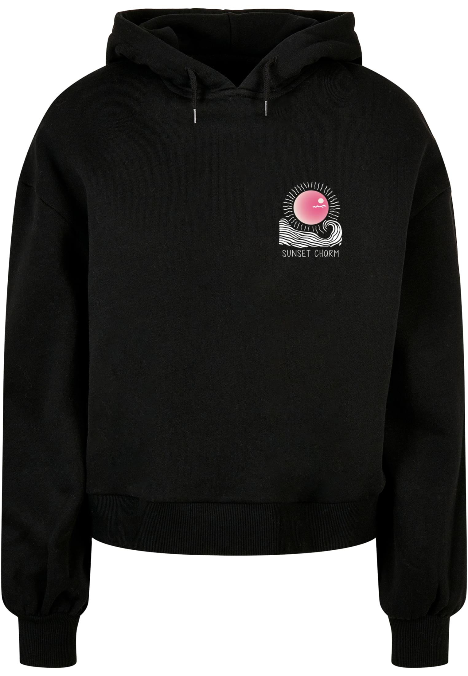 Femmes Charme Coucher de Soleil Hoodie Oversize noir 4XL
 - alternate variant 1