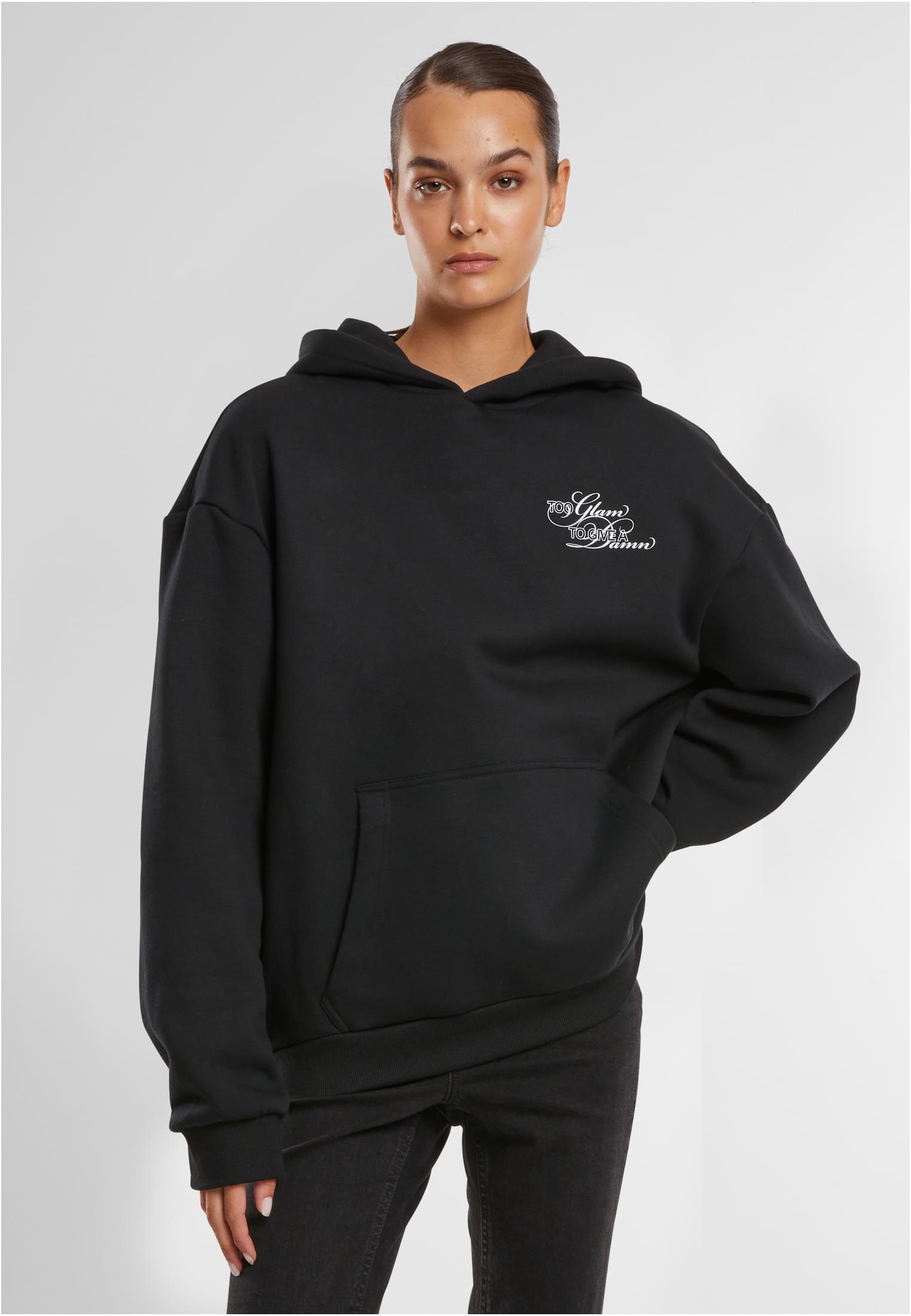 Give A Damn Ladies Fluffy Hoody black 3XL - alternate variant 1