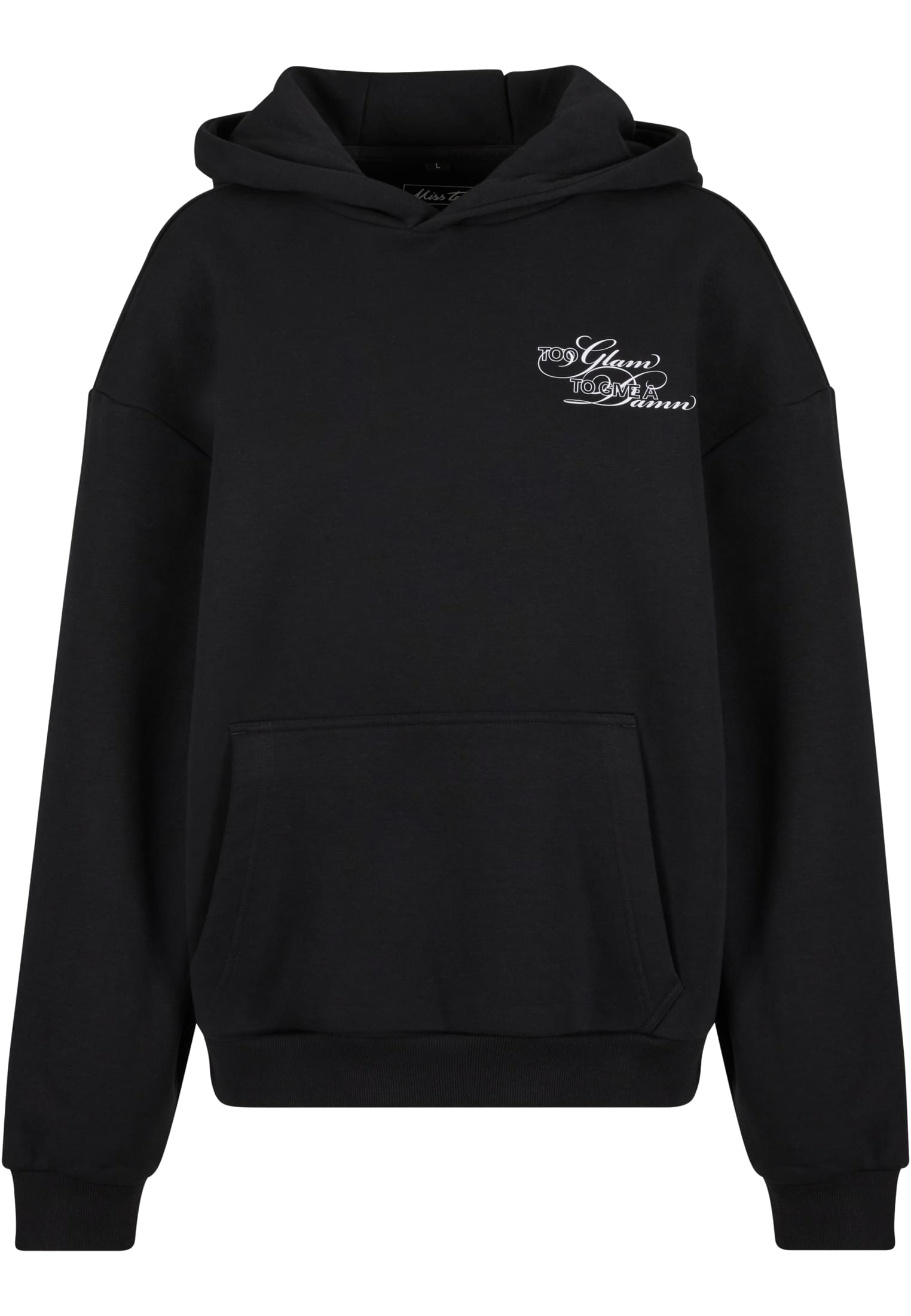 Give A Damn Ladies Fluffy Hoody black 3XL - variant image 3