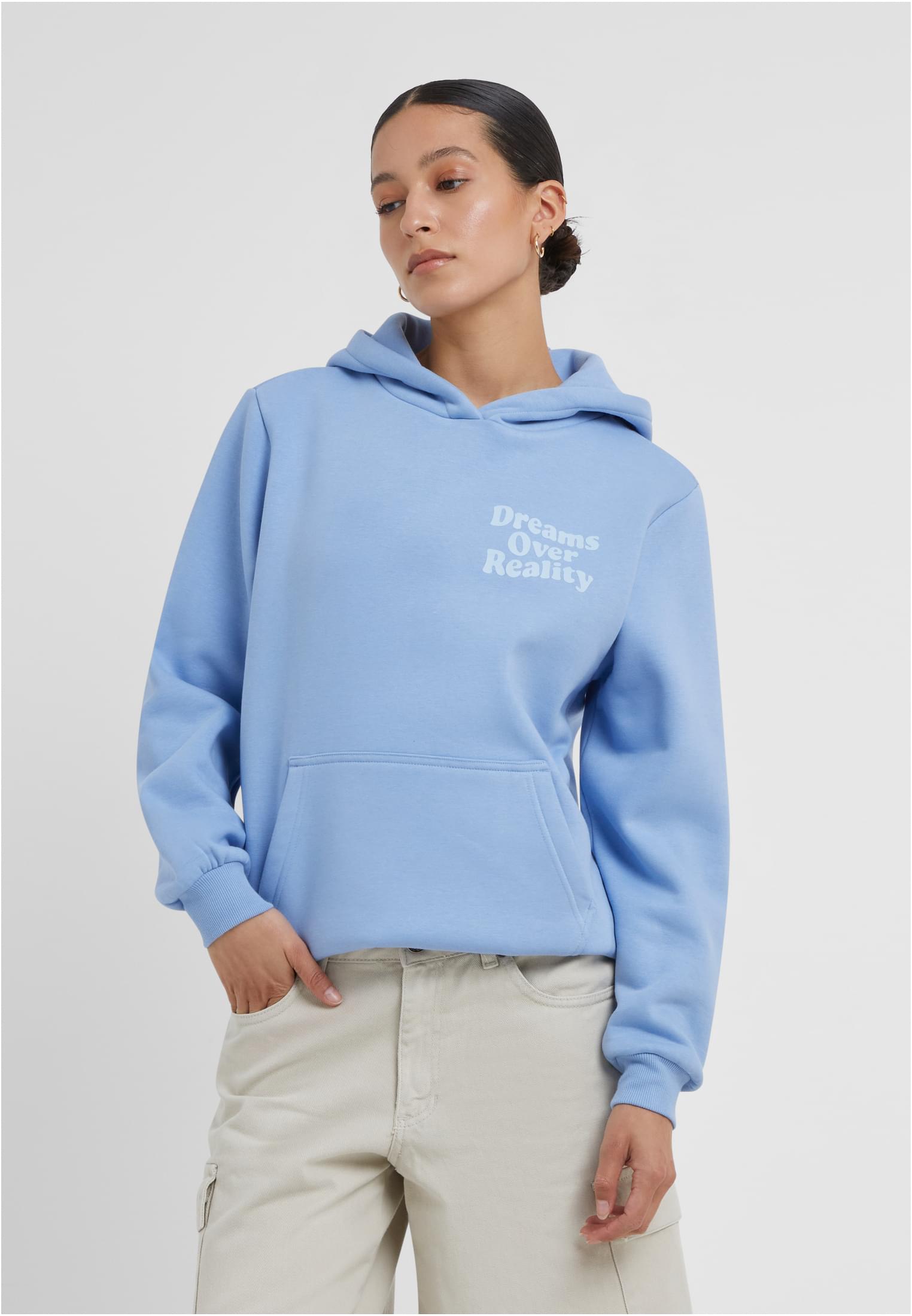 Dreams Over Reality Ladies Fluffy Hoody powderblue 3XL - alternate variant 2