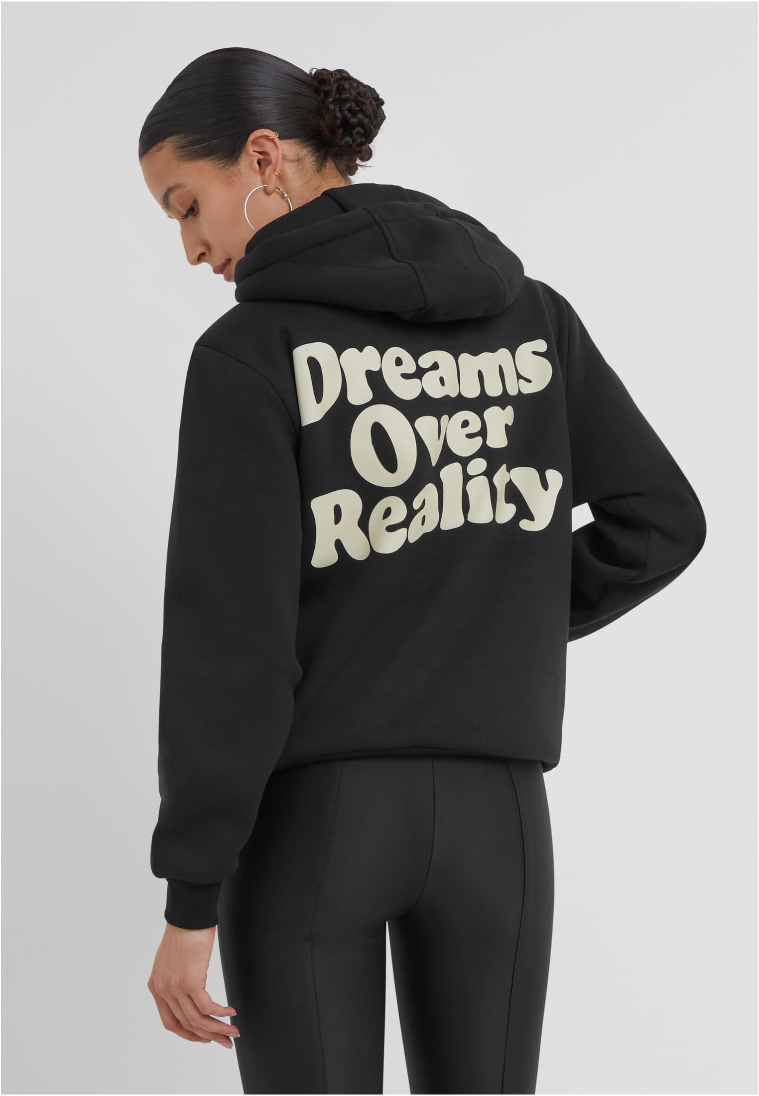Dreams Over Reality Ladies Fluffy Hoody black 3XL - variant image 1