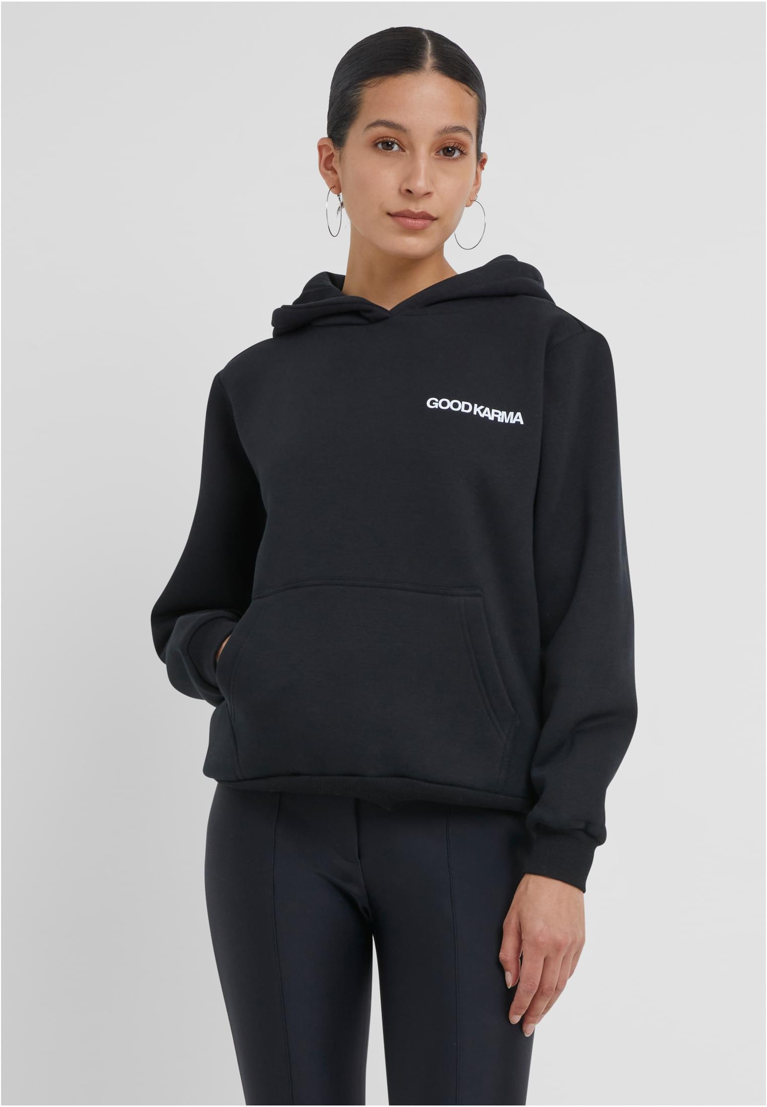 Back Around Ladies Fluffy Hoody black 3XL - alternate variant 1