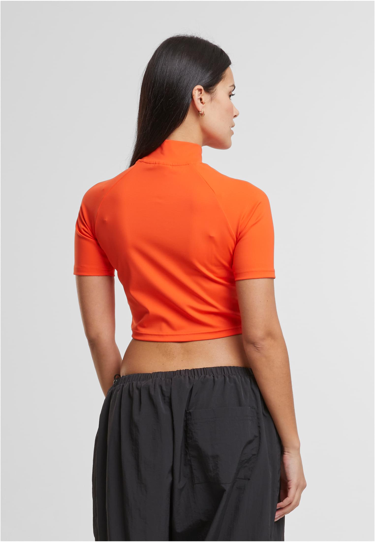 Ladies High Neck Short Tee signalred 3XL - variant image 1
