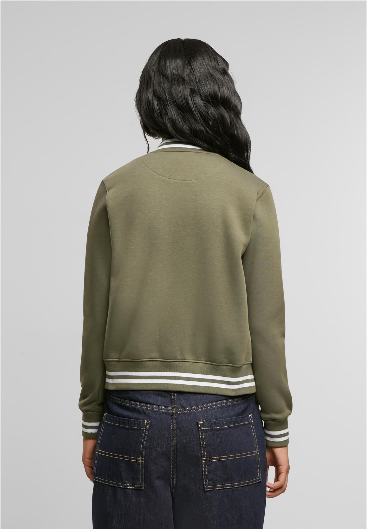 Ladies College Sweat Jacket olive/olive 3XL - variant image 1