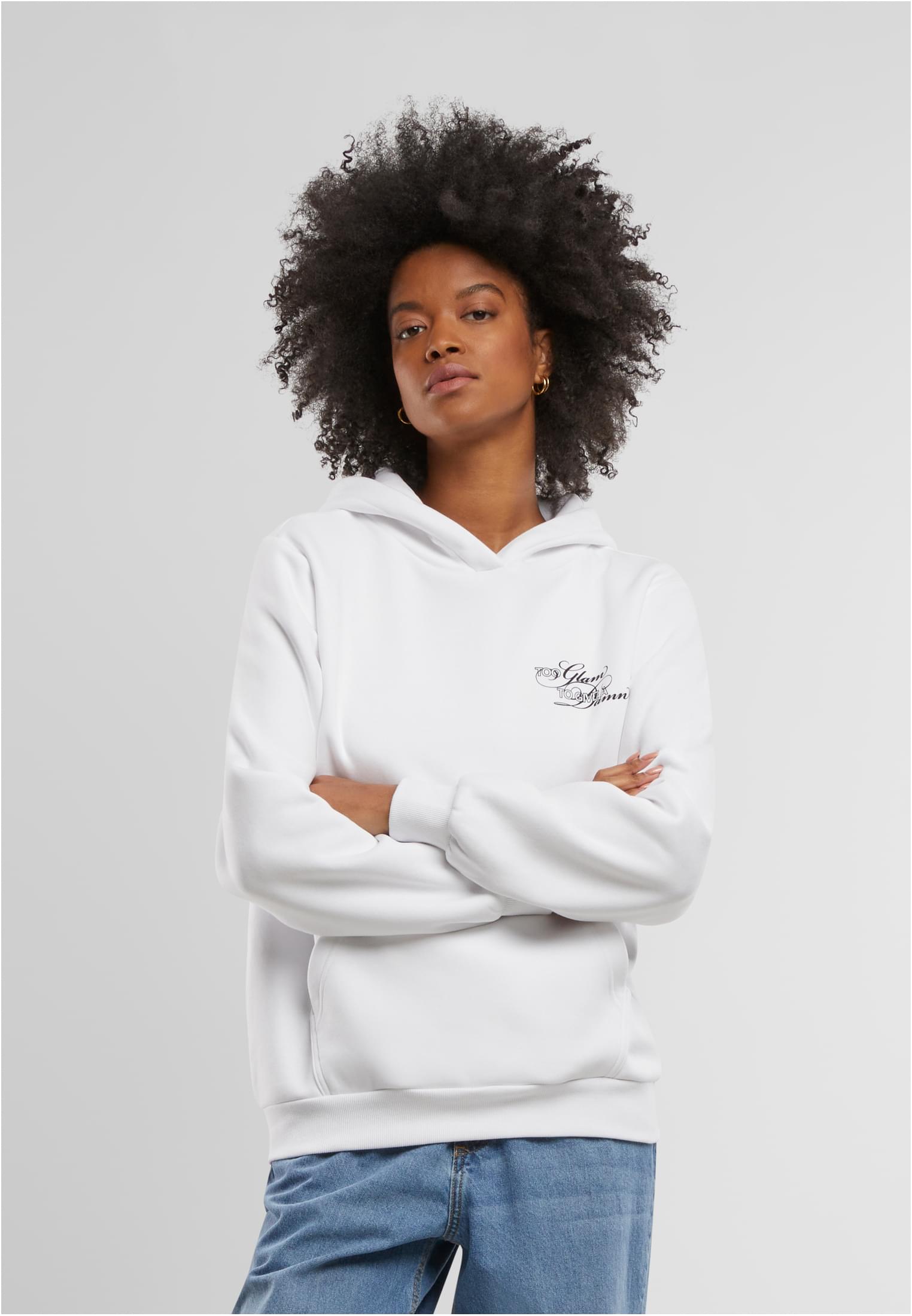 Give A Damn Ladies Fluffy Hoody white 3XL - alternate variant 2