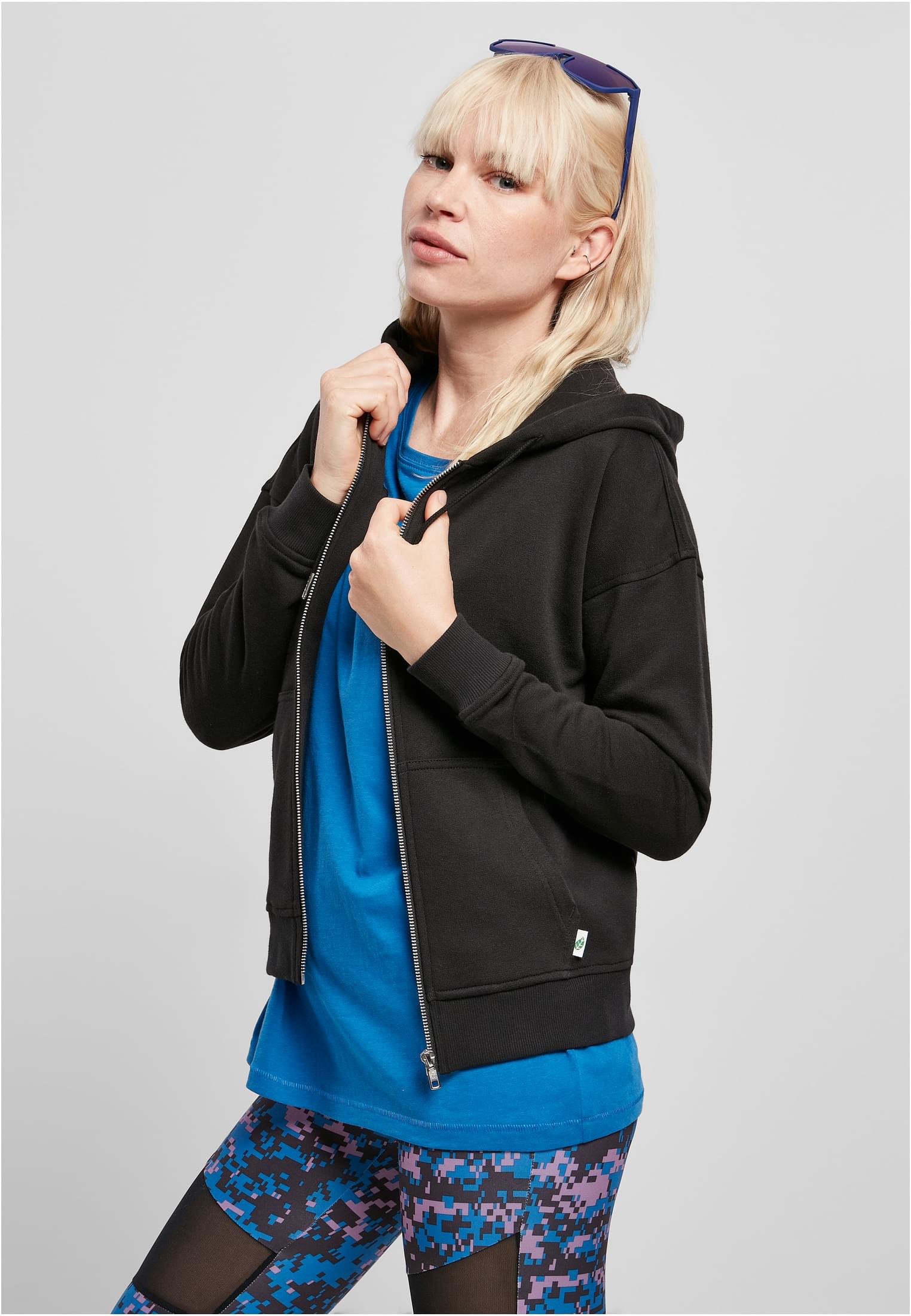 Ladies Organic Terry Zip Hoody black 3XL - variant image 1