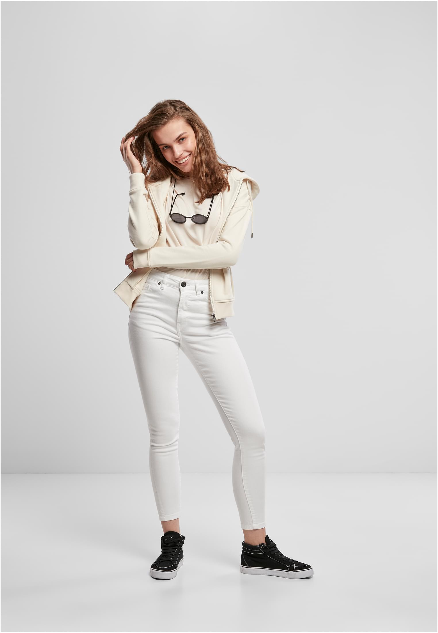 Ladies Organic Terry Zip Hoody whitesand 3XL - variant image 4