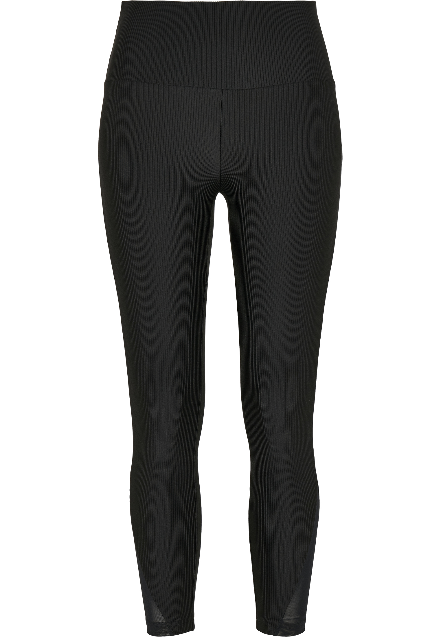 Ladies High Waist Shiny Rib Pedal Pusher Leggings black 3XL - variant image 5