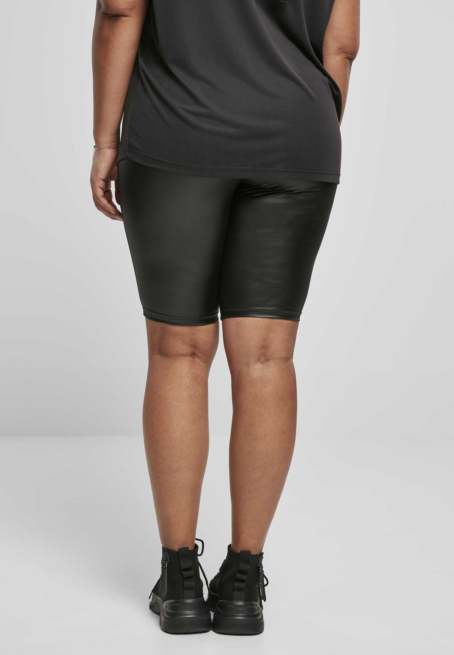Ladies Synthetic Leather Cycle Shorts black 3XL - variant image 2