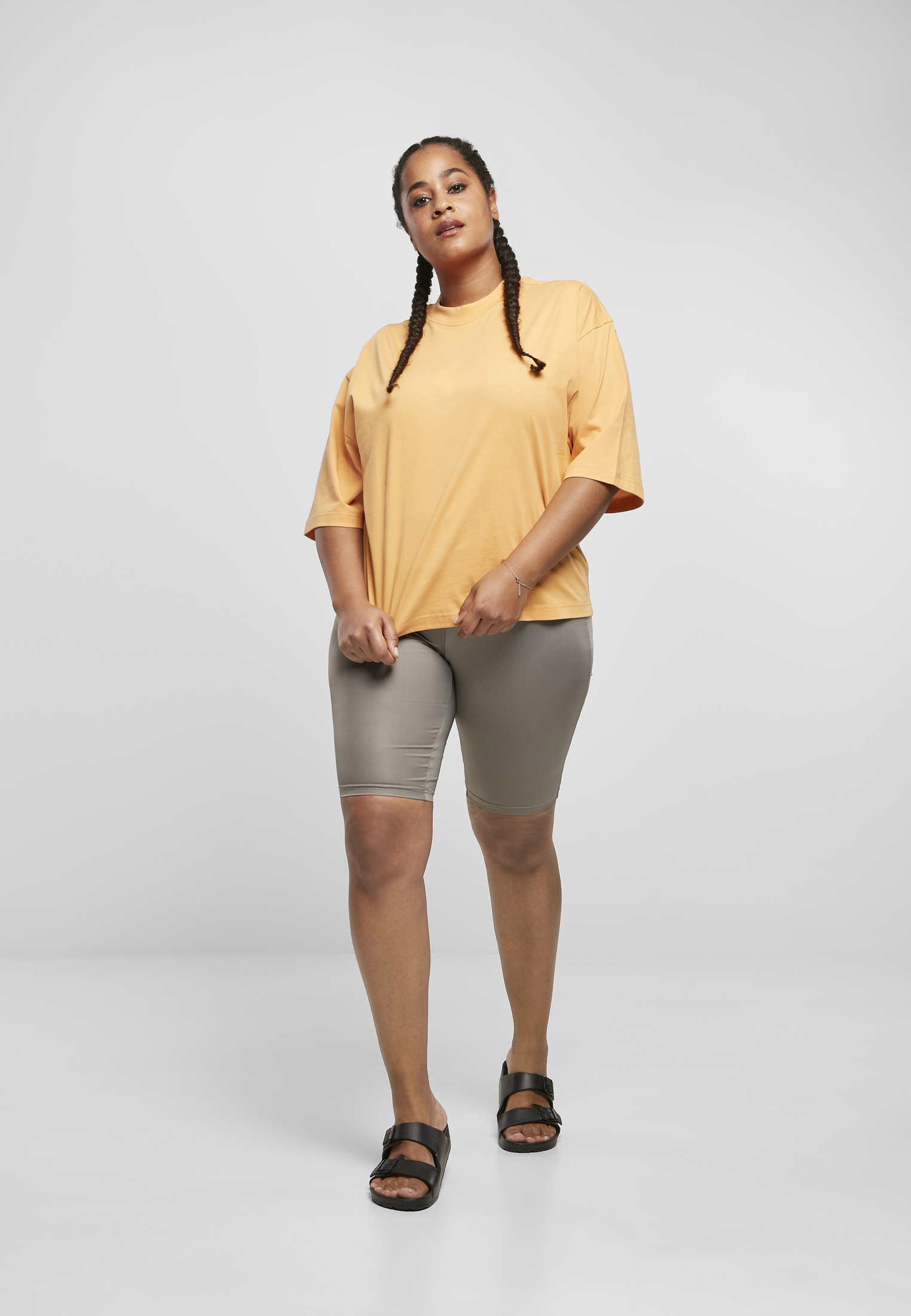 Ladies Synthetic Leather Cycle Shorts asphalt 3XL - variant image 4
