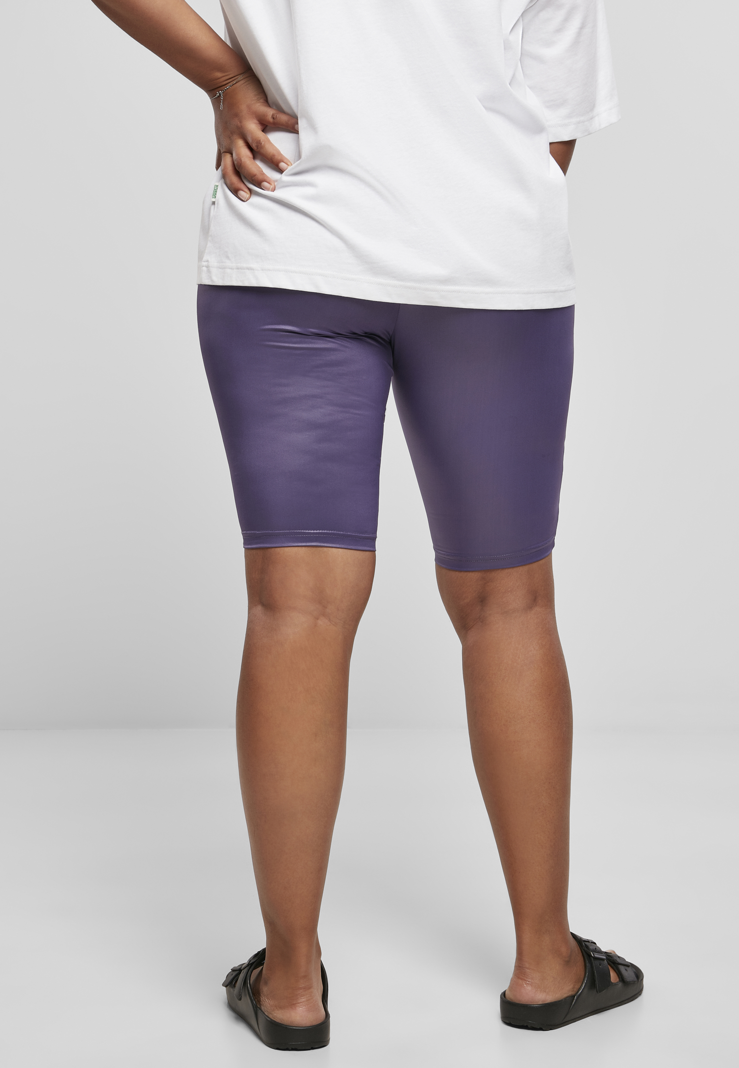 Ladies Synthetic Leather Cycle Shorts darkduskviolet 3XL - variant image 2